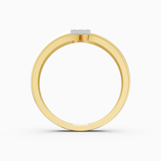 The Square Bezel-Style Round Diamond Signet