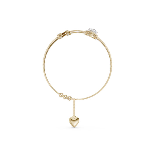 The Heart-Cut Station & Letter Bracelet