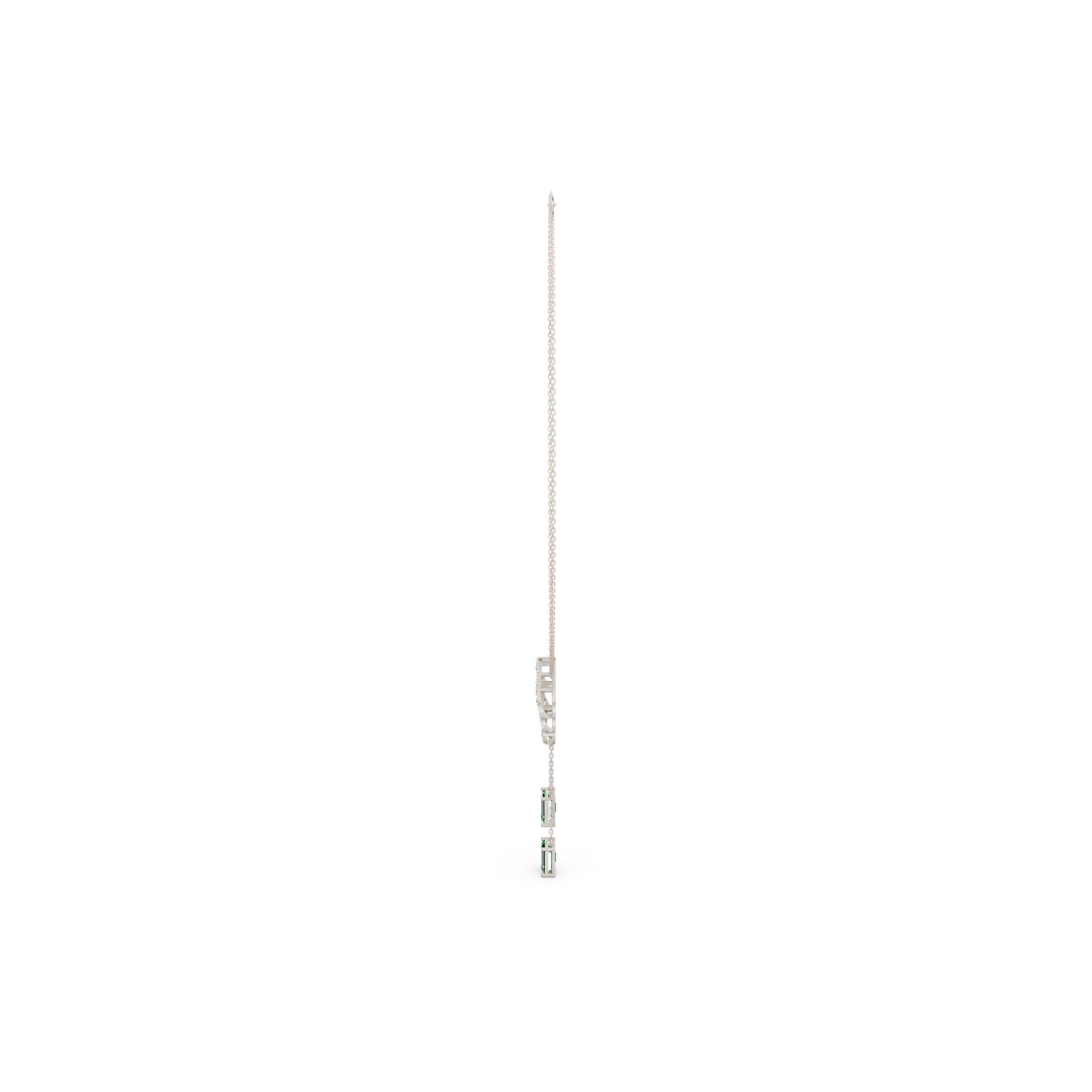 The Emerald-Cut Dual Drop & Round Chevron