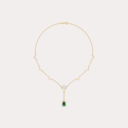 Round-Cluster Station & Pear Solitaire Pendant