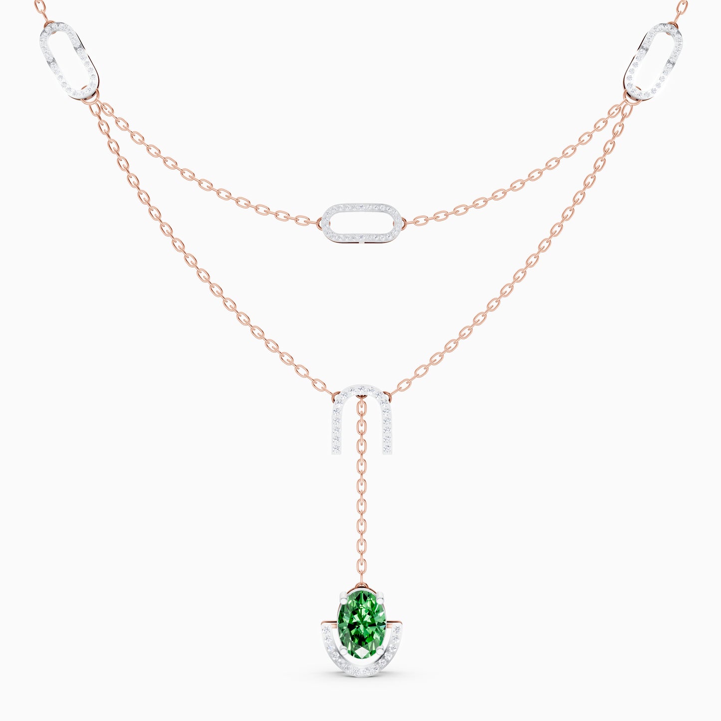 The Oval-Cut Solitaire & Layered Horseshoe Archway