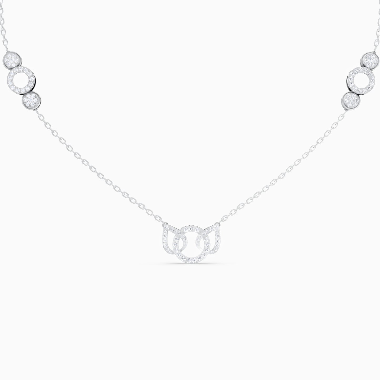 The Round-Cluster Interlocking Triple Ring Pendant