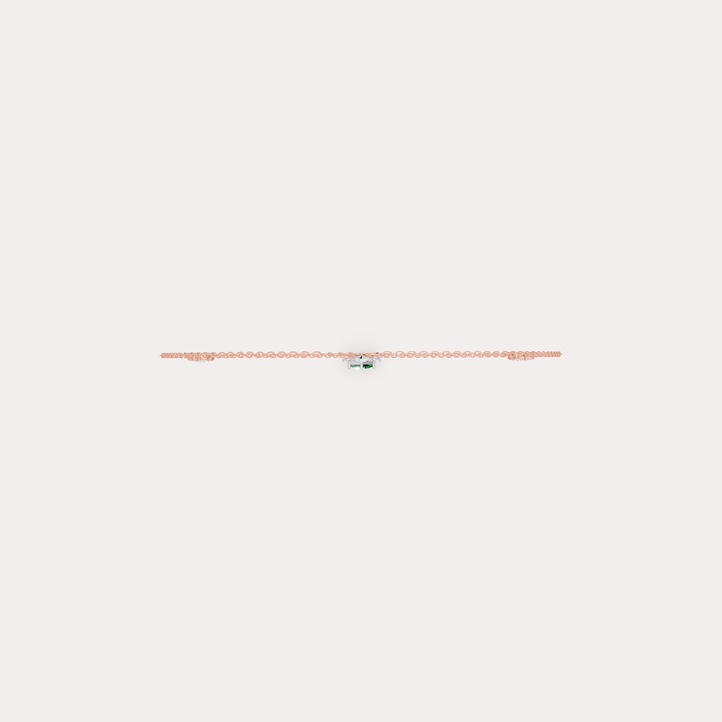 The Geometric Princess-Cut & Stacked Clover Station Necklace