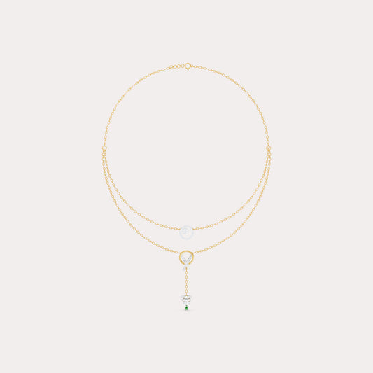 The Double-Strand Round Brilliant Eclipse & Pear-Cut Drop