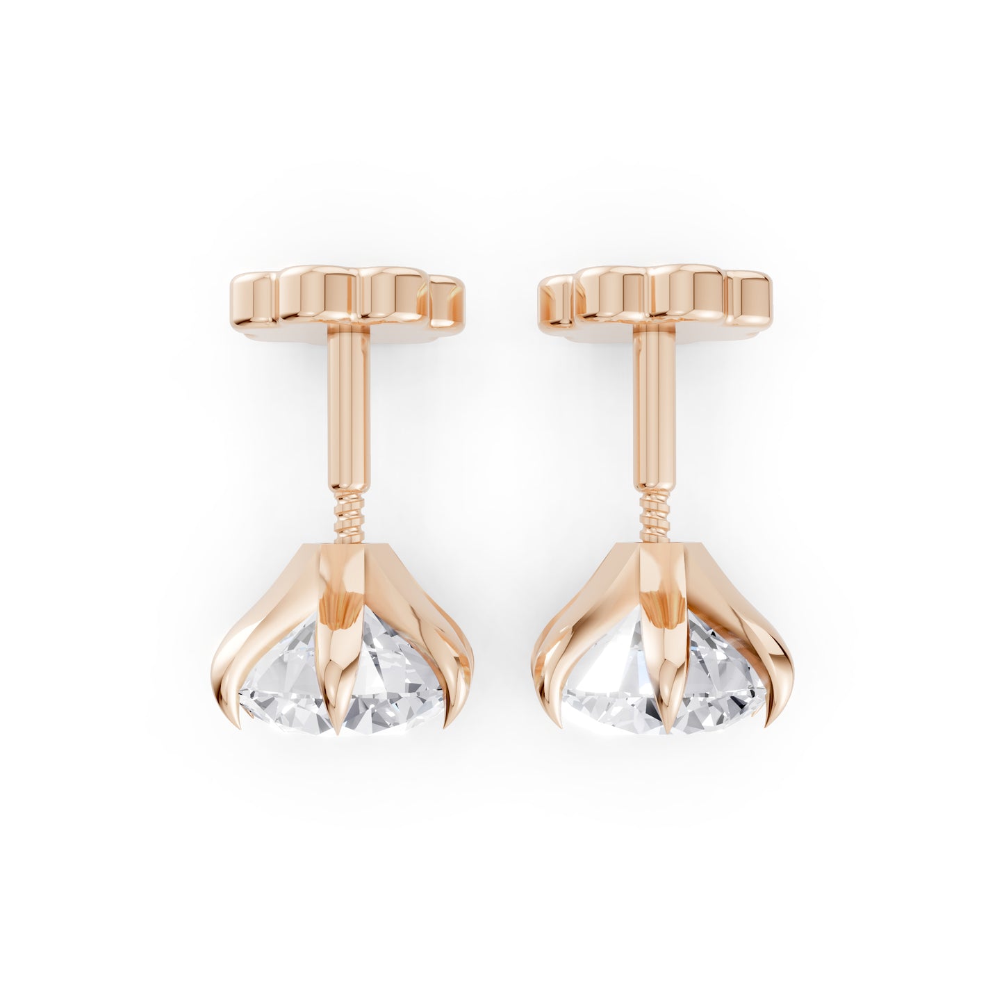 The Classic Round Solitaire Studs