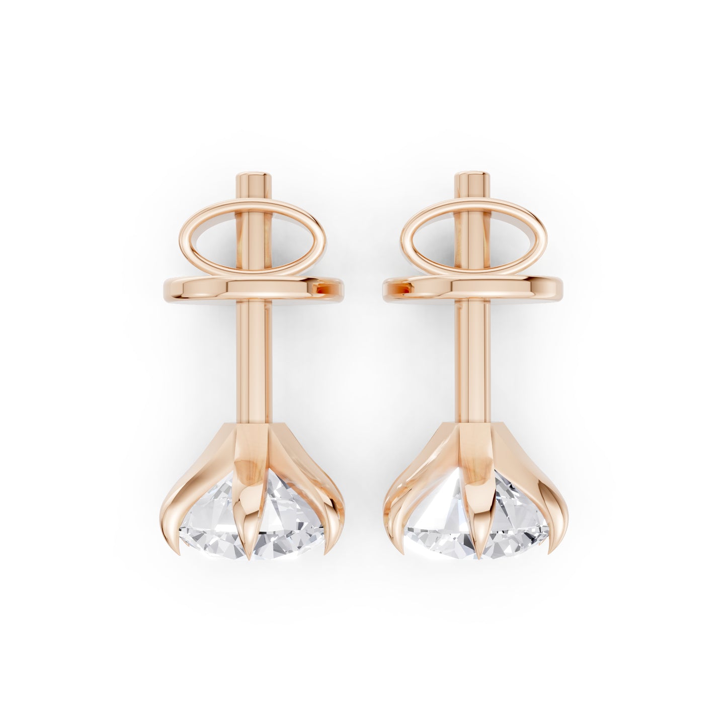 The Classic Round Solitaire Studs
