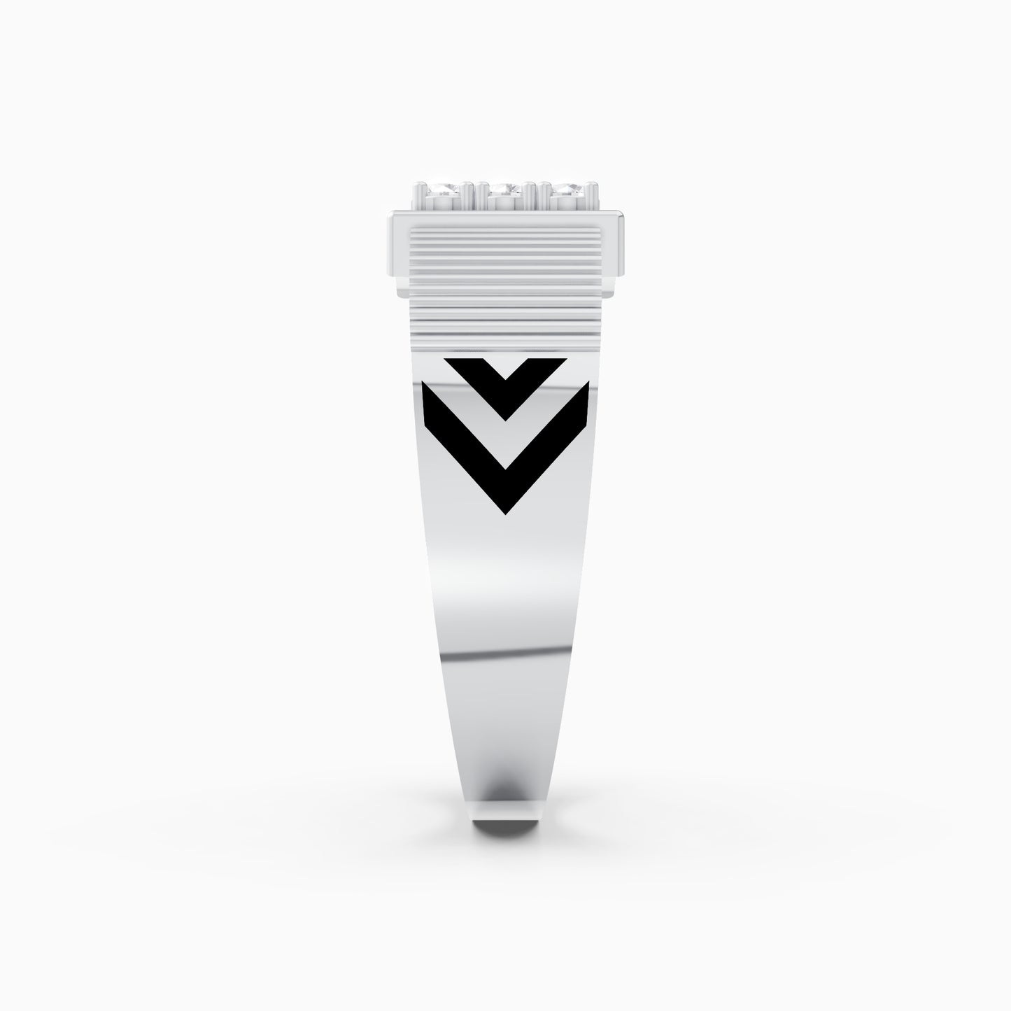 The Nine Round-Diamond Signet Ring
