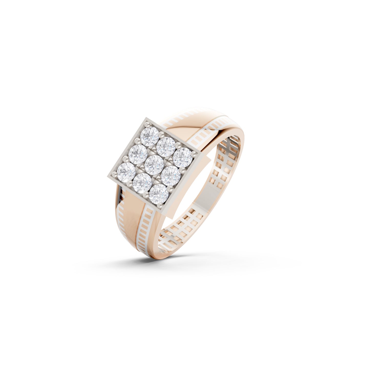 The Square Frame Cluster Ring