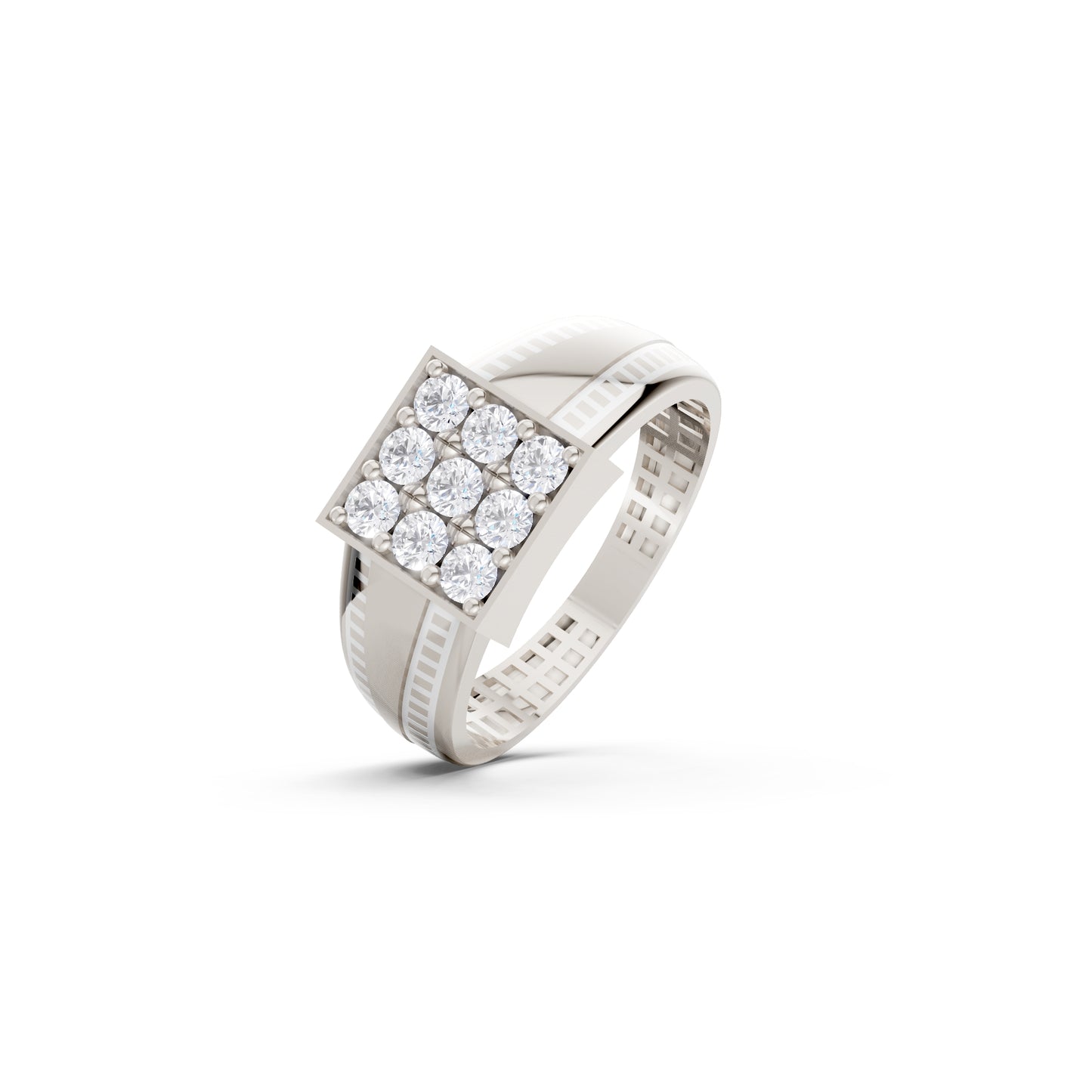 The Square Frame Cluster Ring