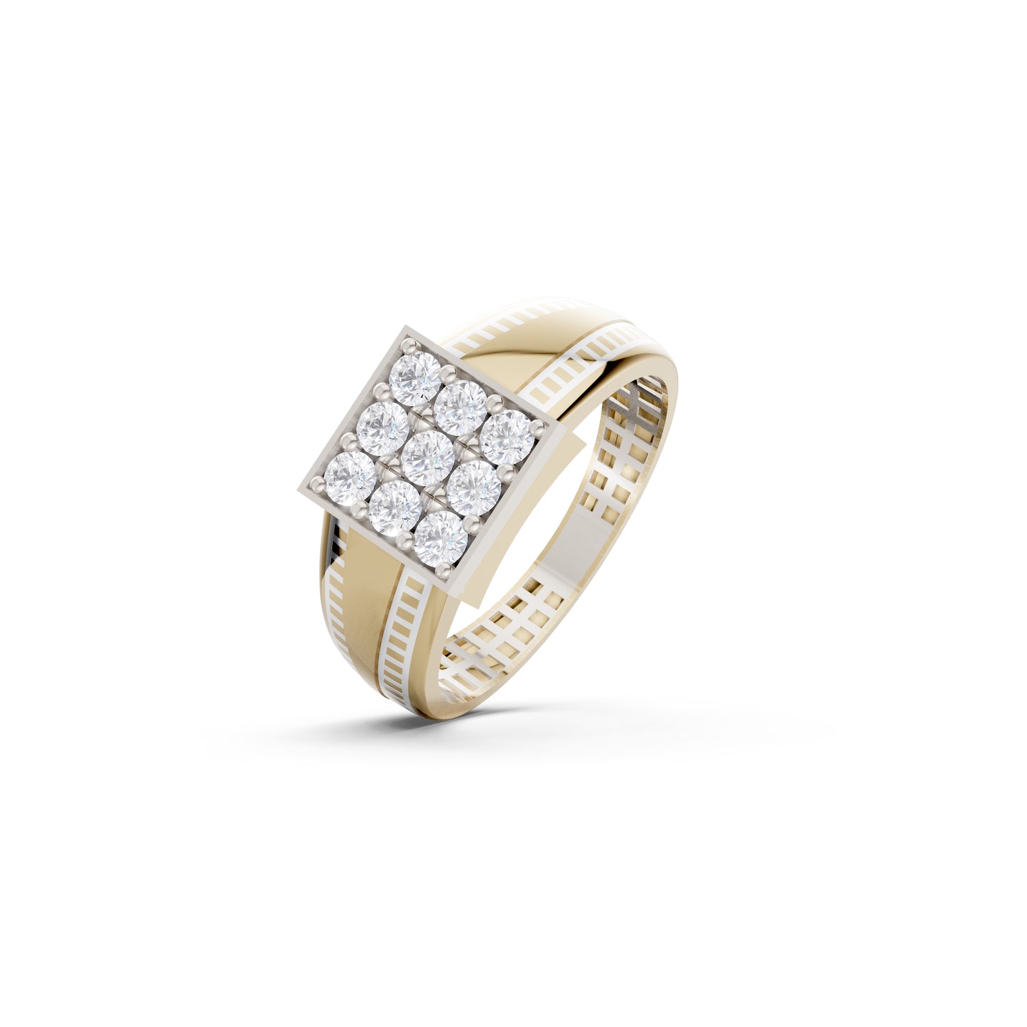 The Square Frame Cluster Ring