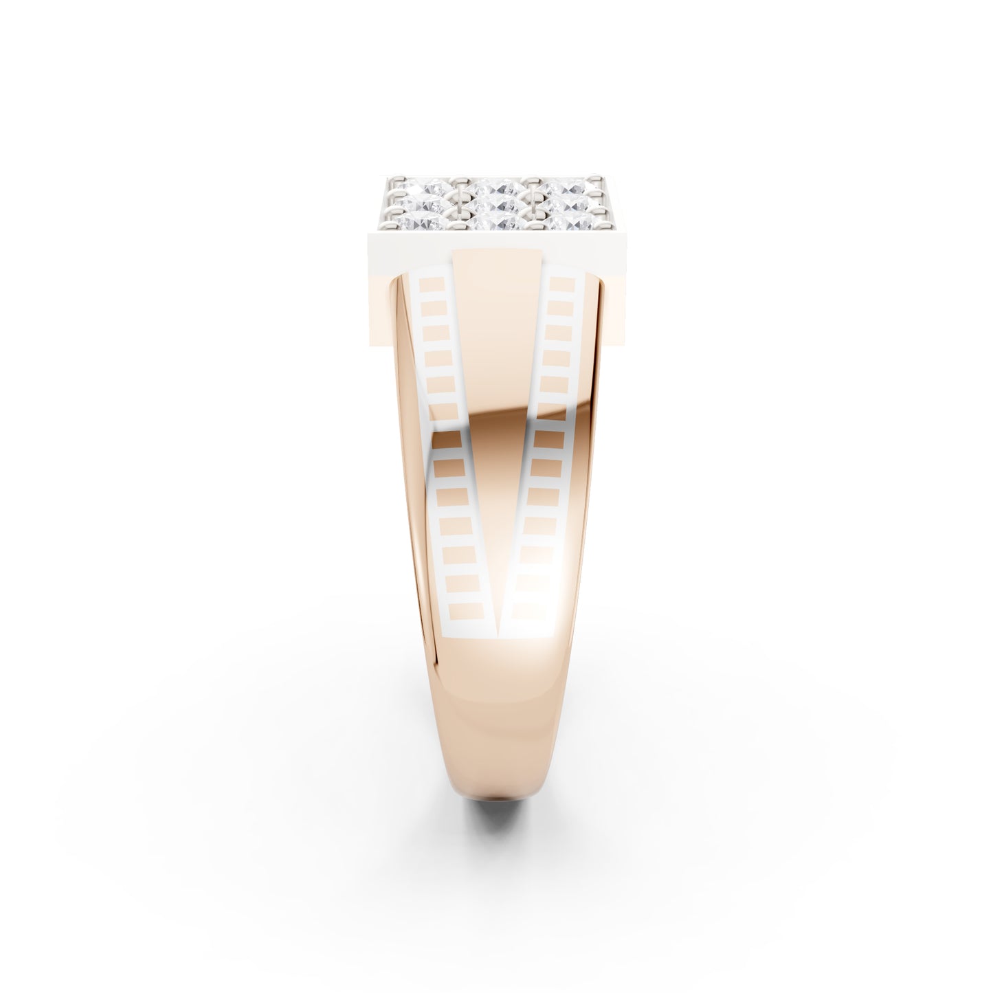 The Square Frame Cluster Ring