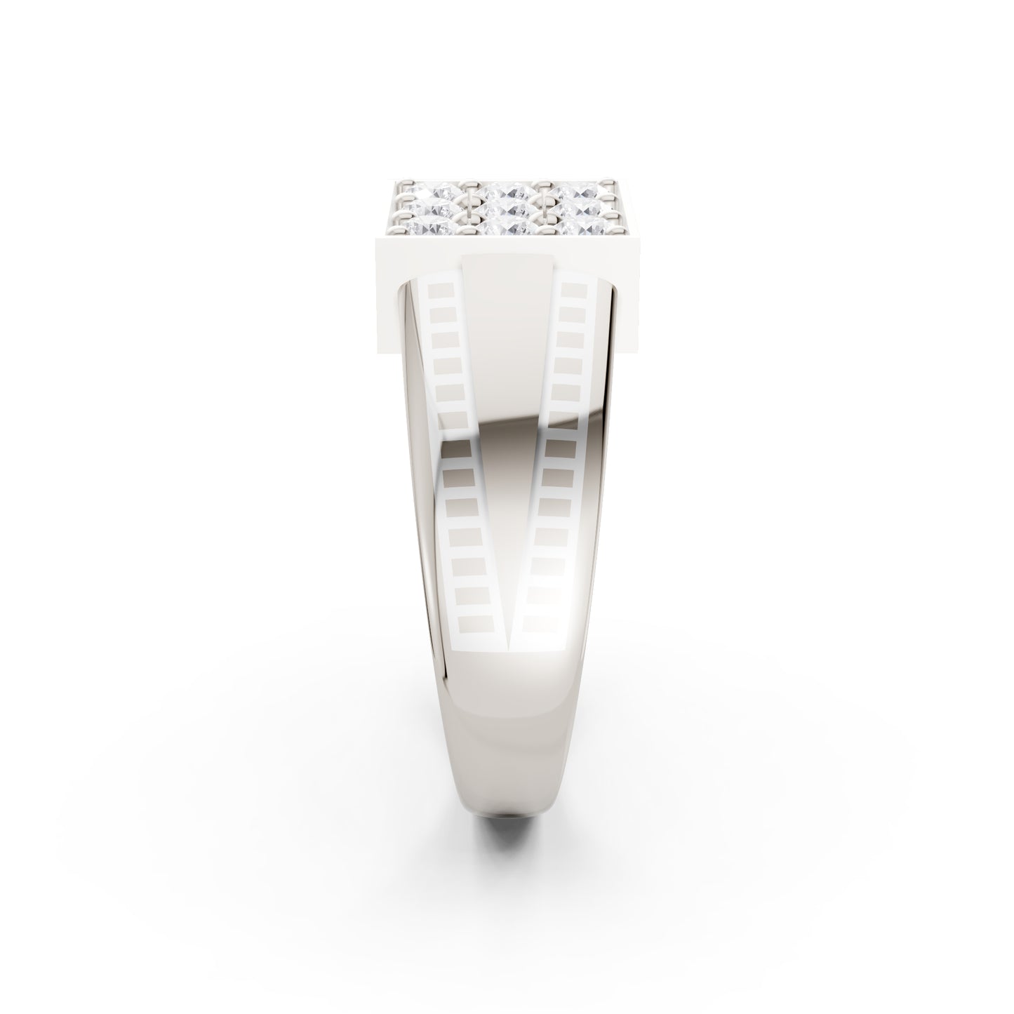 The Square Frame Cluster Ring