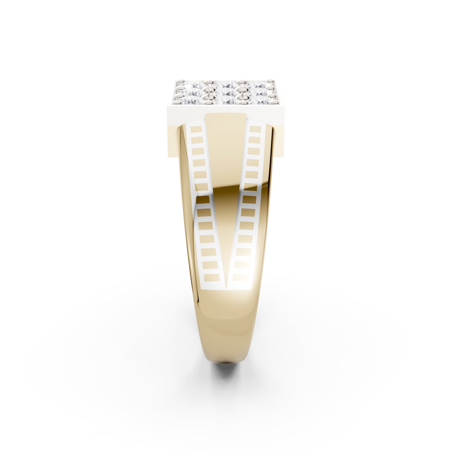 The Square Frame Cluster Ring
