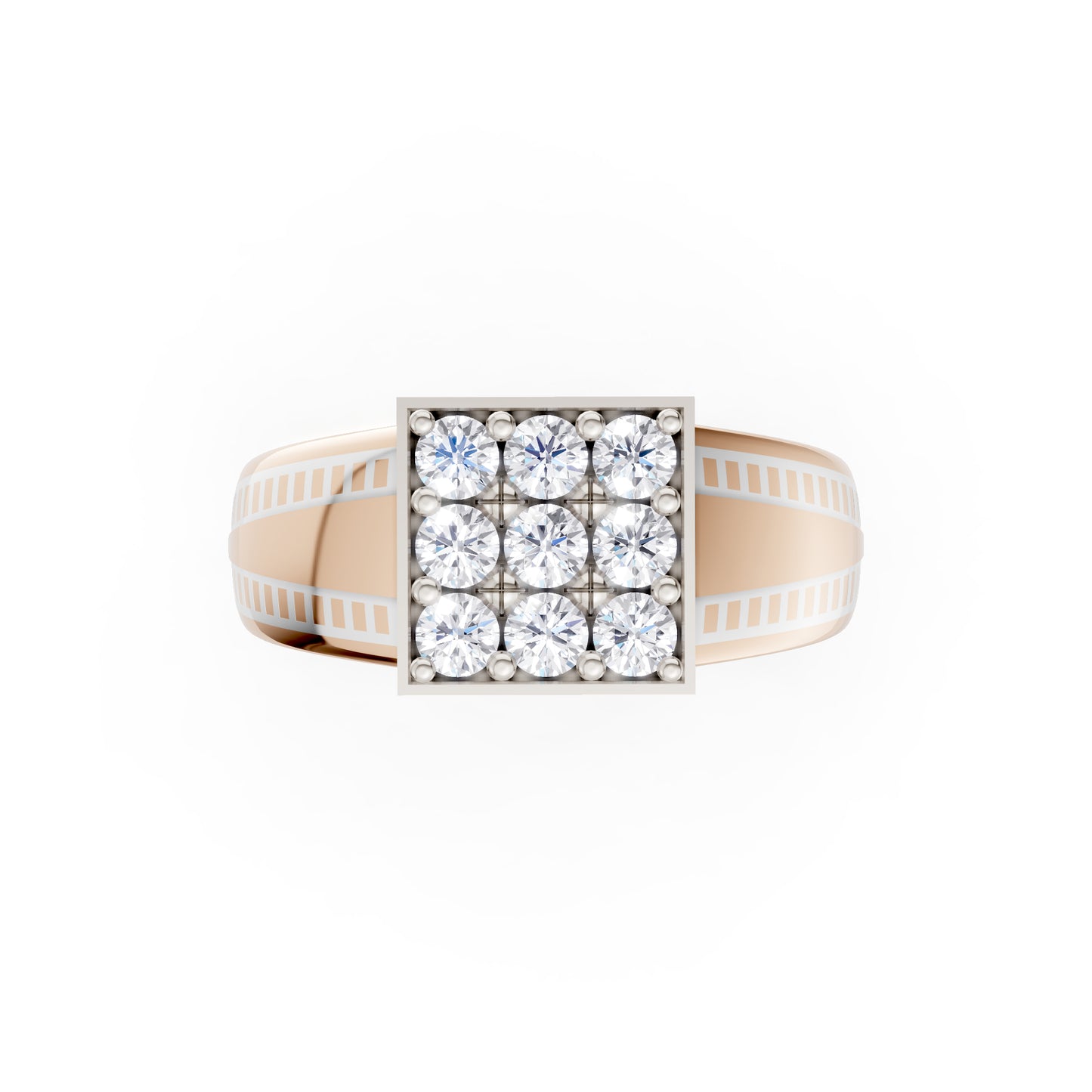 The Square Frame Cluster Ring