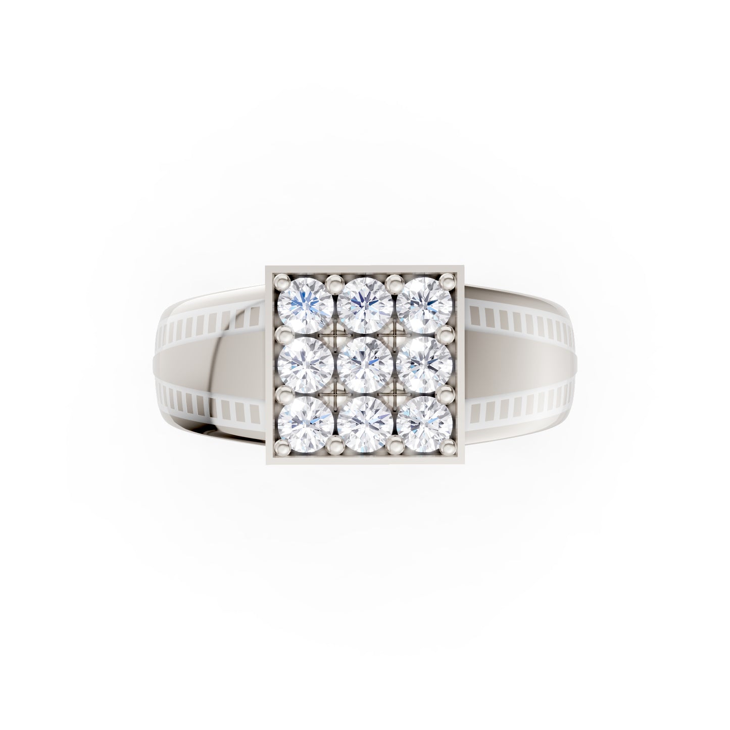 The Square Frame Cluster Ring