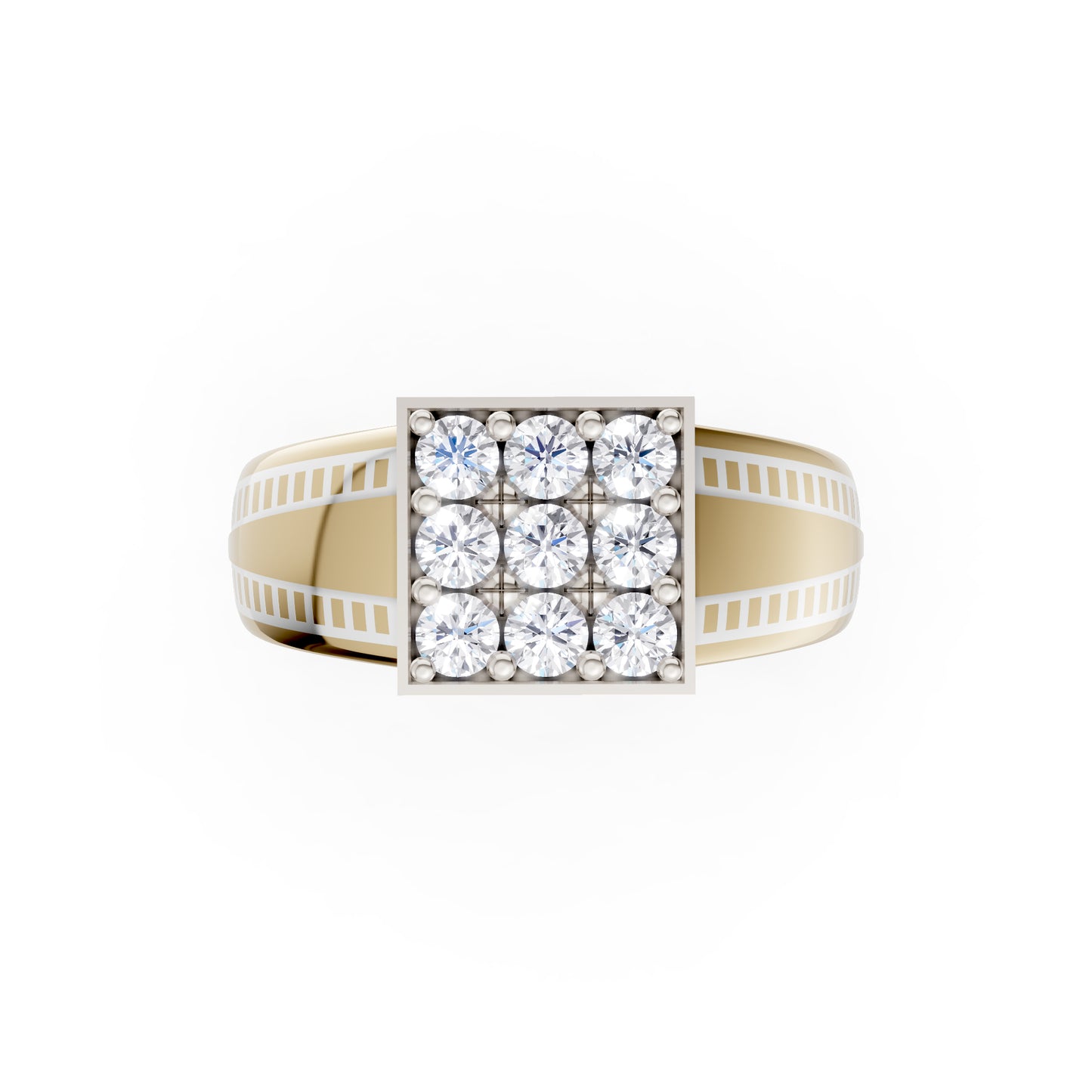 The Square Frame Cluster Ring
