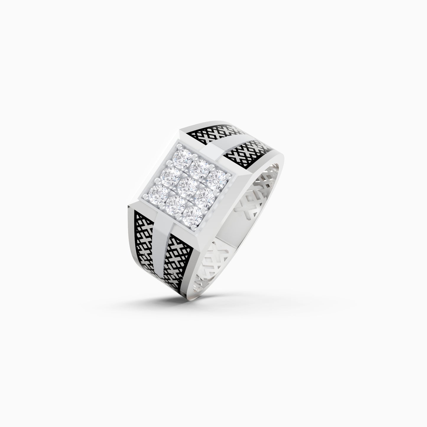 The Two-Tone Stripe Round Brilliant Band