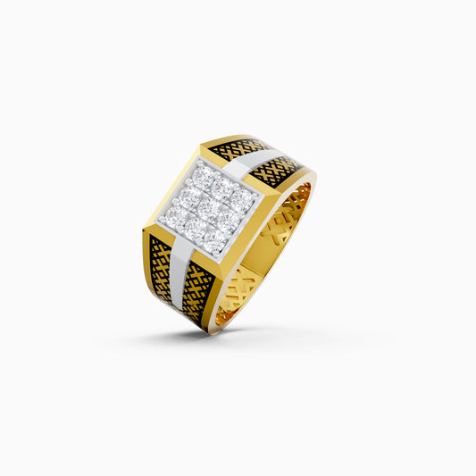 The Two-Tone Stripe Round Brilliant Band
