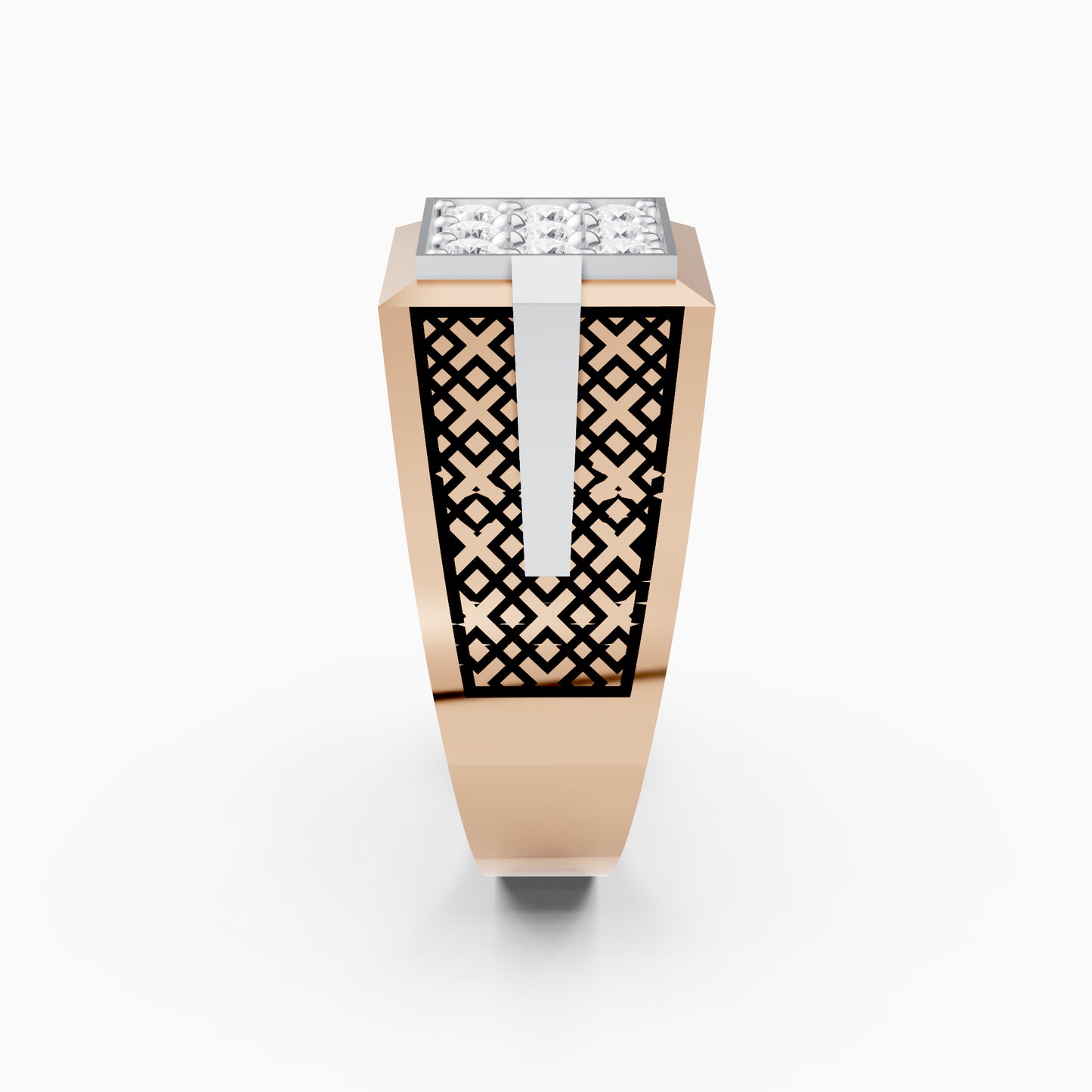 The Two-Tone Stripe Round Brilliant Band