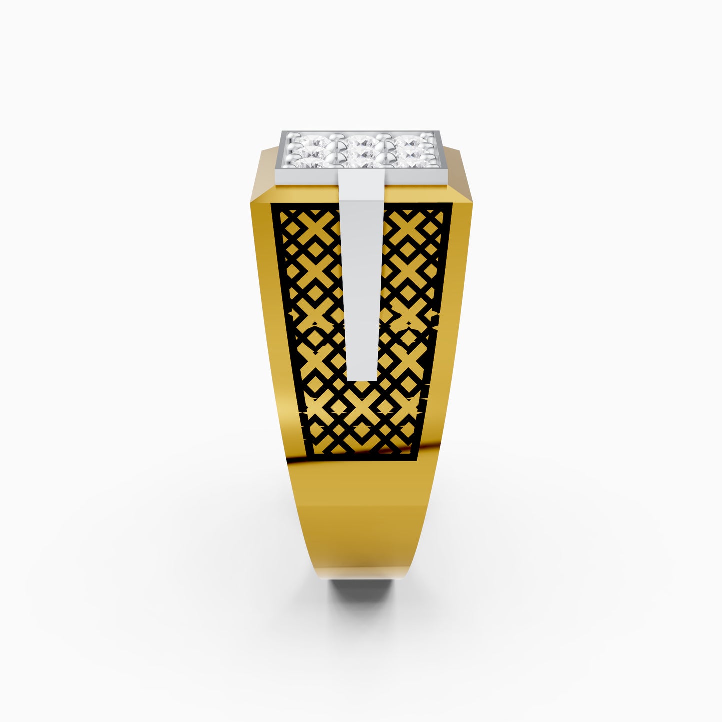 The Two-Tone Stripe Round Brilliant Band