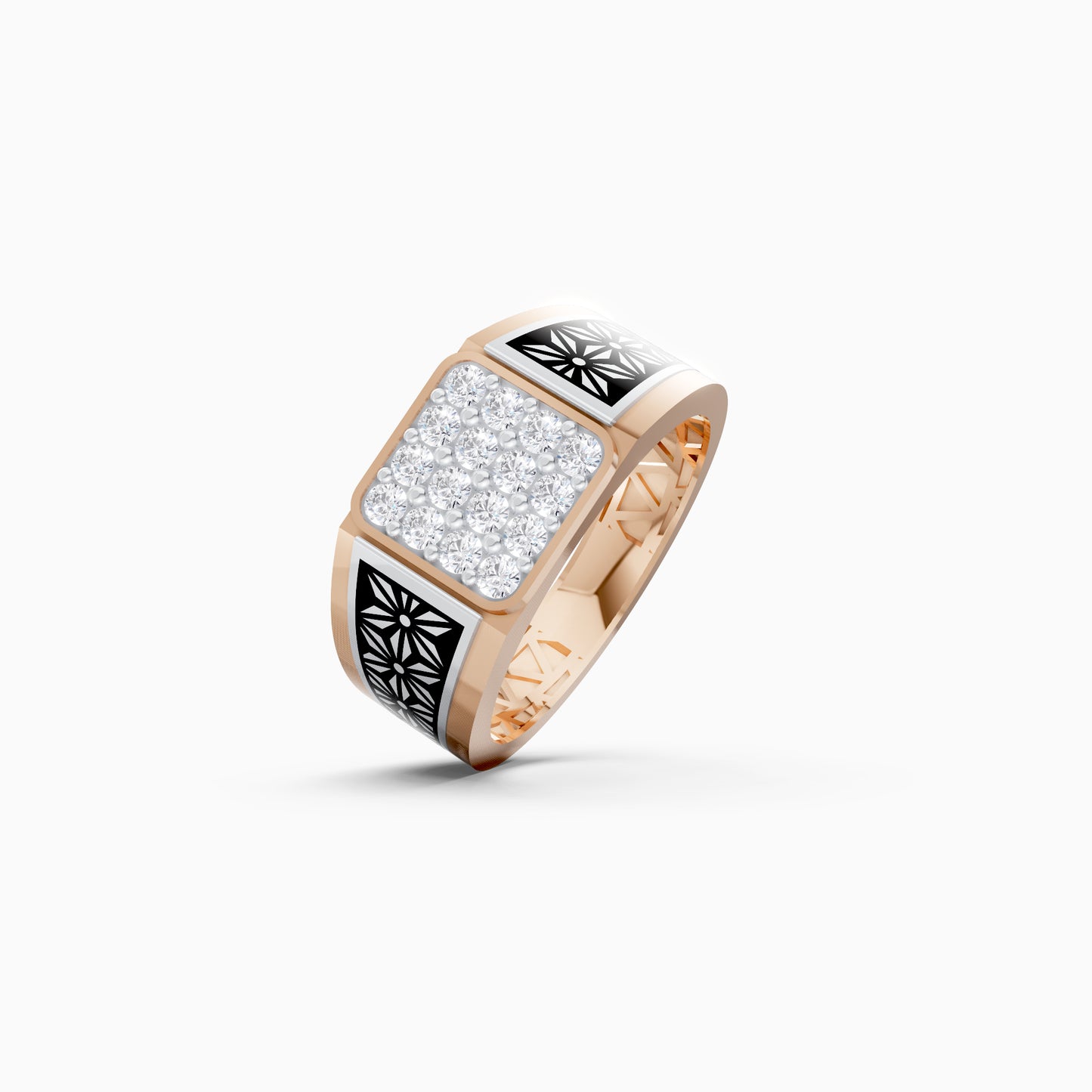 The Floral Pattern Square Cluster Band