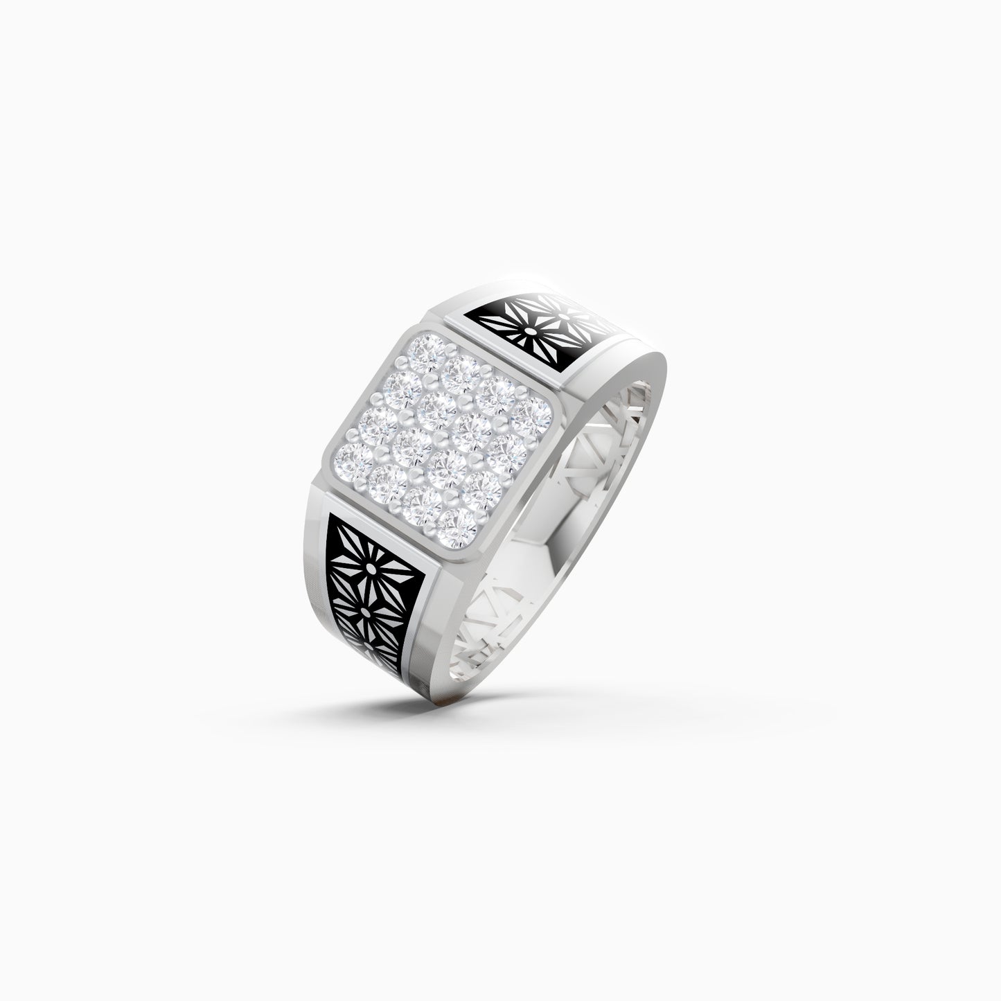 The Floral Pattern Square Cluster Band