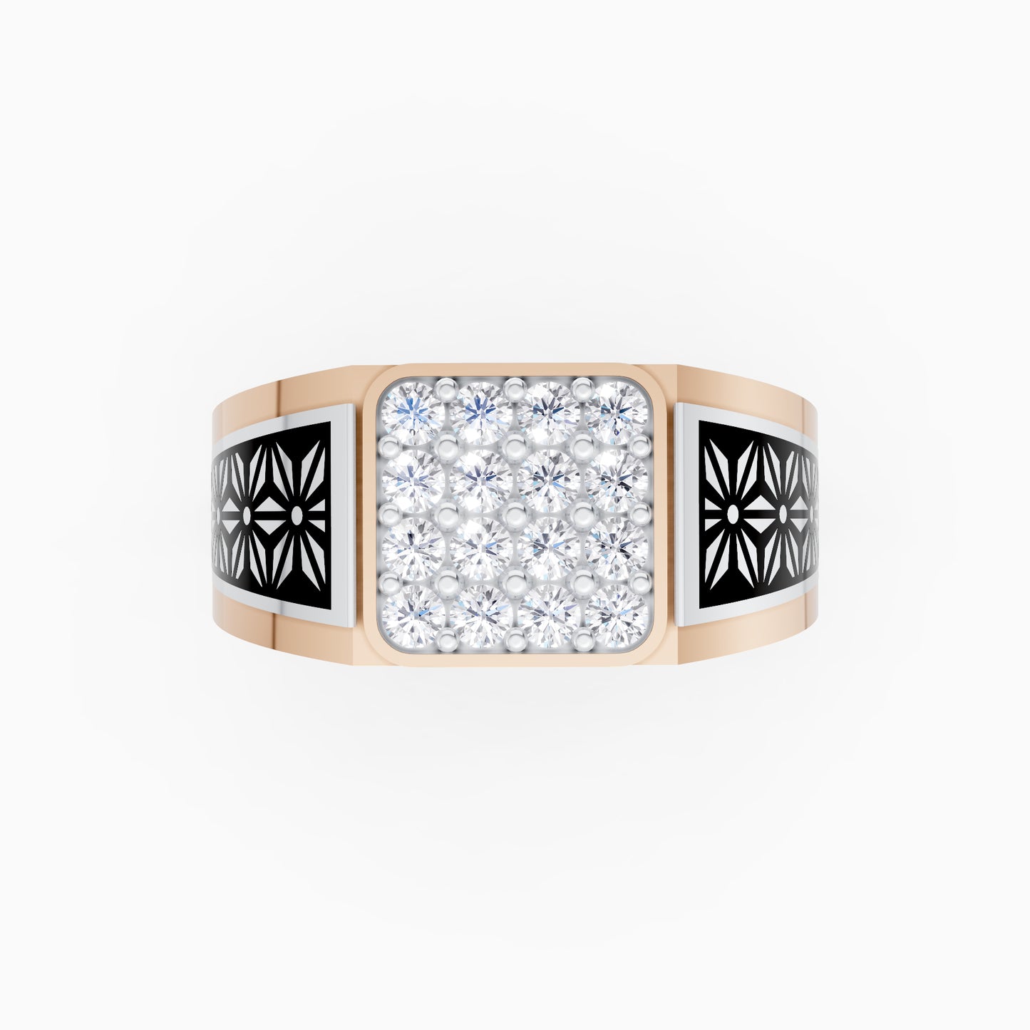 The Floral Pattern Square Cluster Band