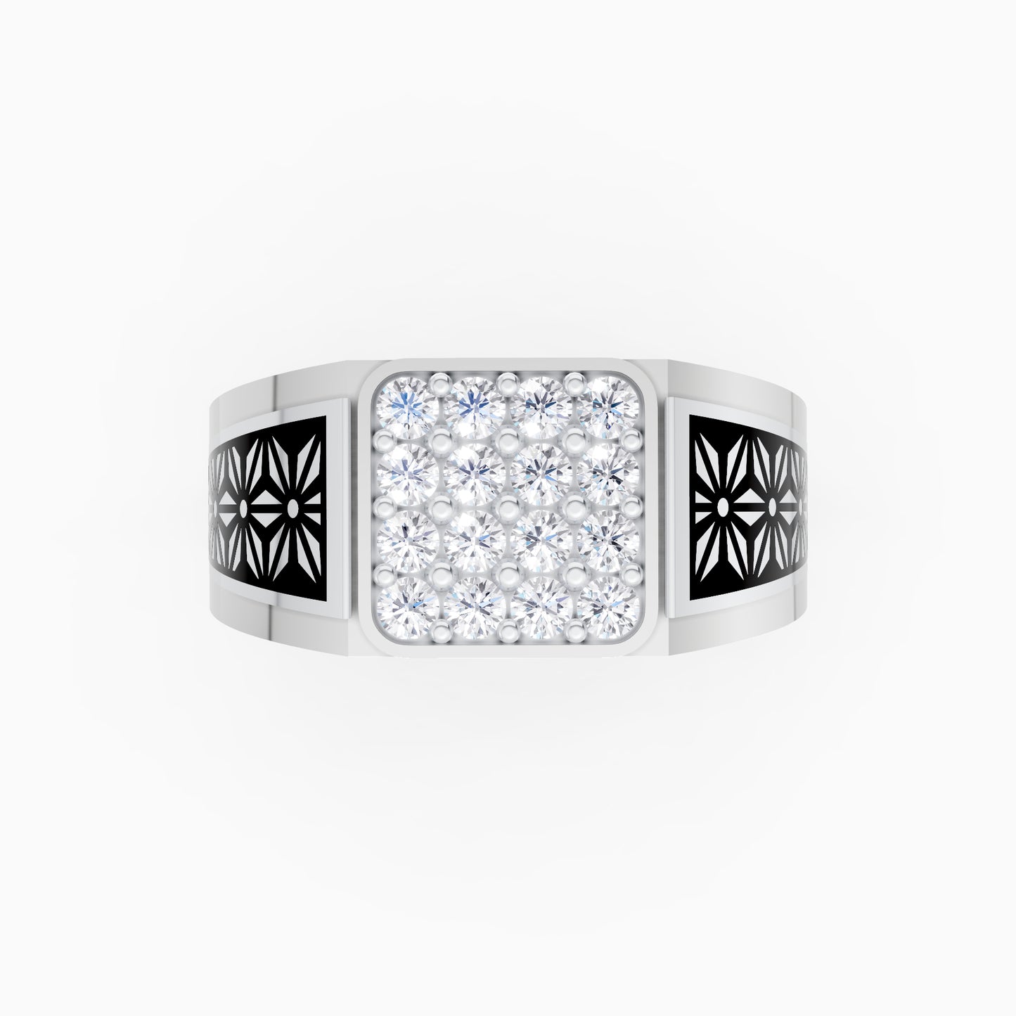 The Floral Pattern Square Cluster Band