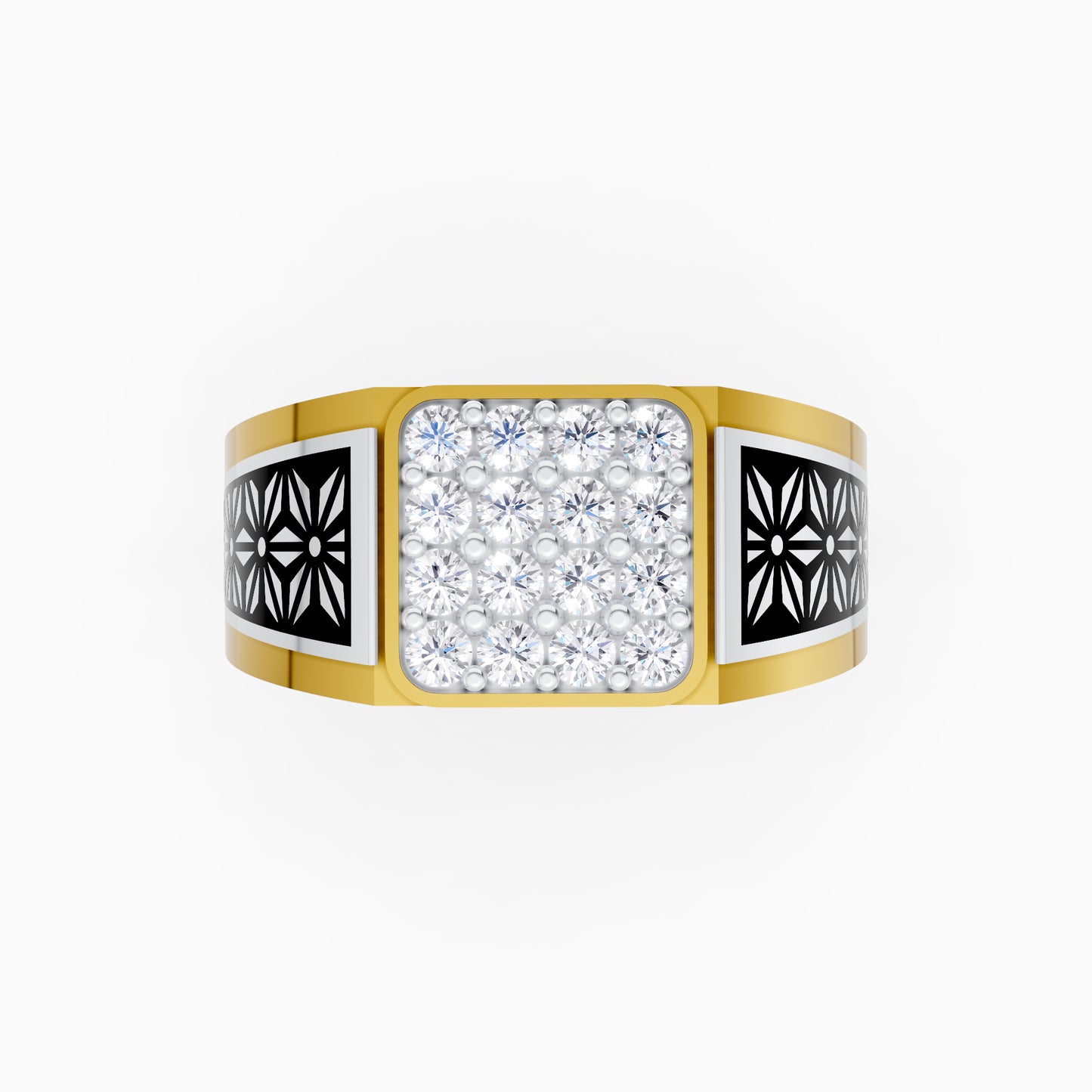The Floral Pattern Square Cluster Band