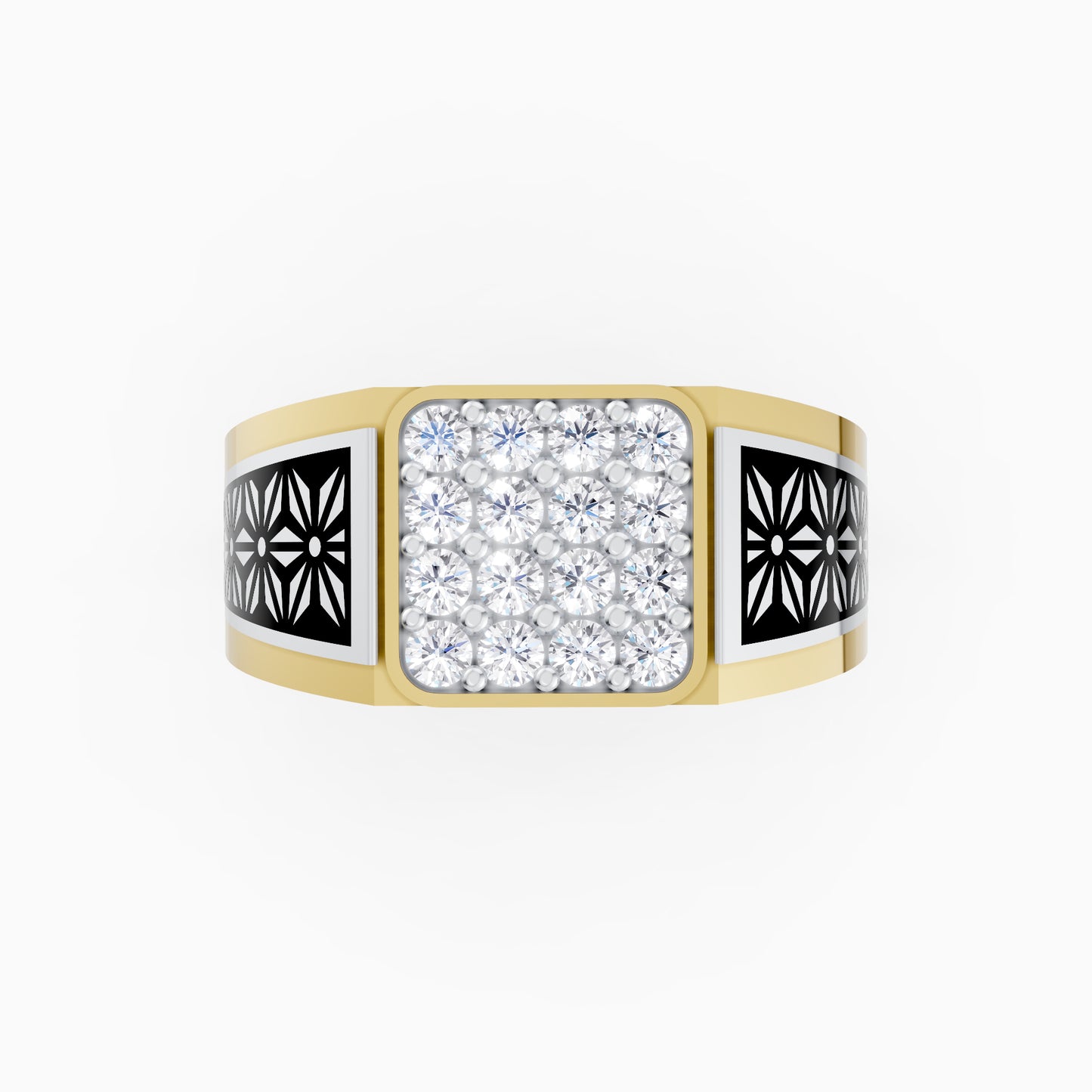 The Floral Pattern Square Cluster Band