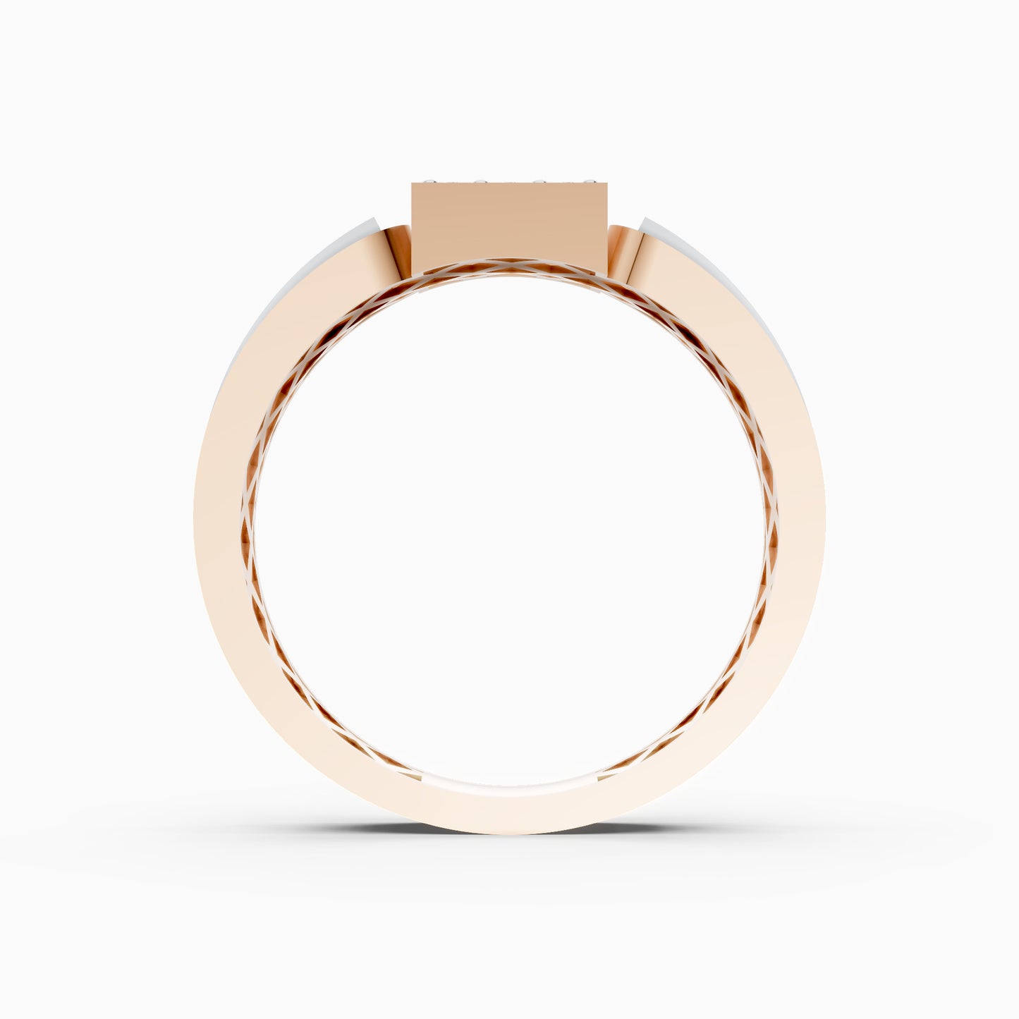 The Interlocking Shoulder Round Brilliant Signet