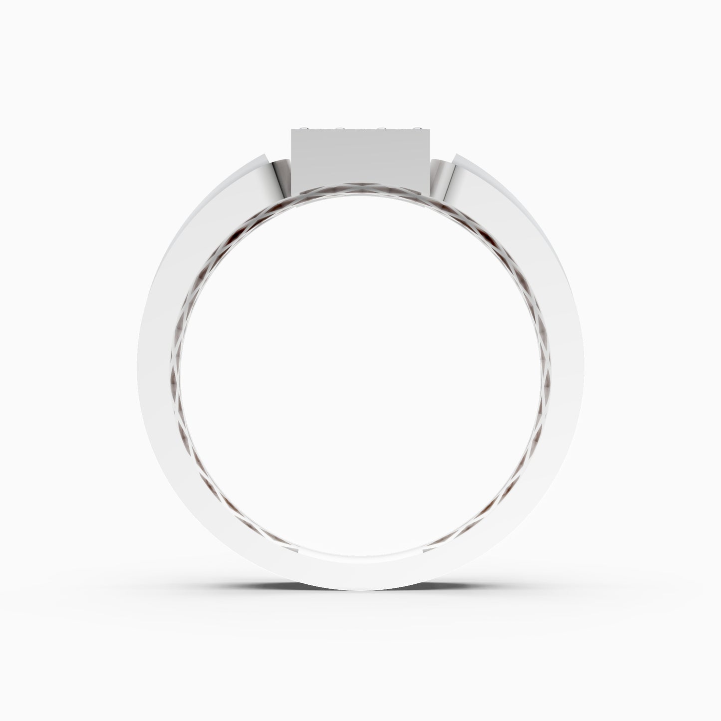 The Interlocking Shoulder Round Brilliant Signet