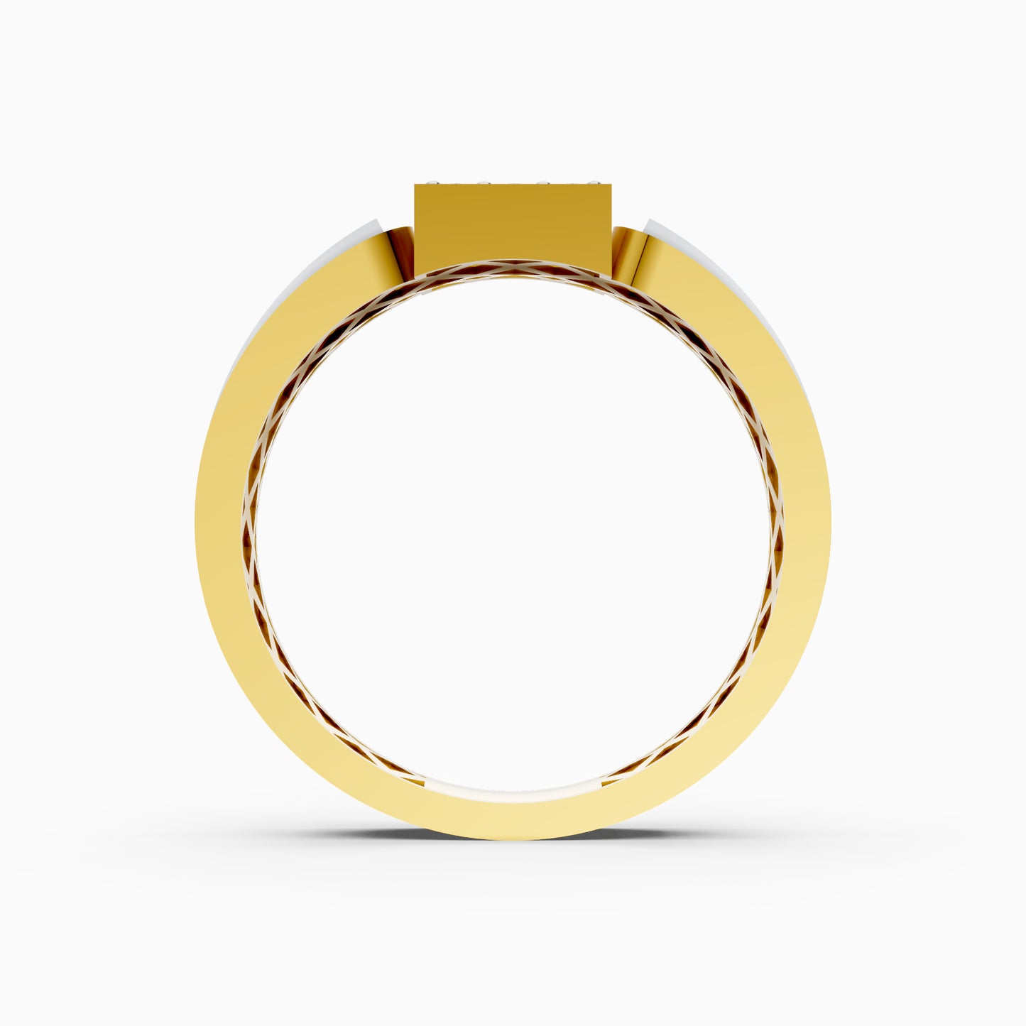 The Interlocking Shoulder Round Brilliant Signet