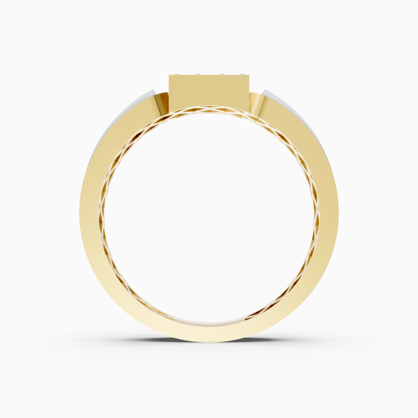 The Interlocking Shoulder Round Brilliant Signet