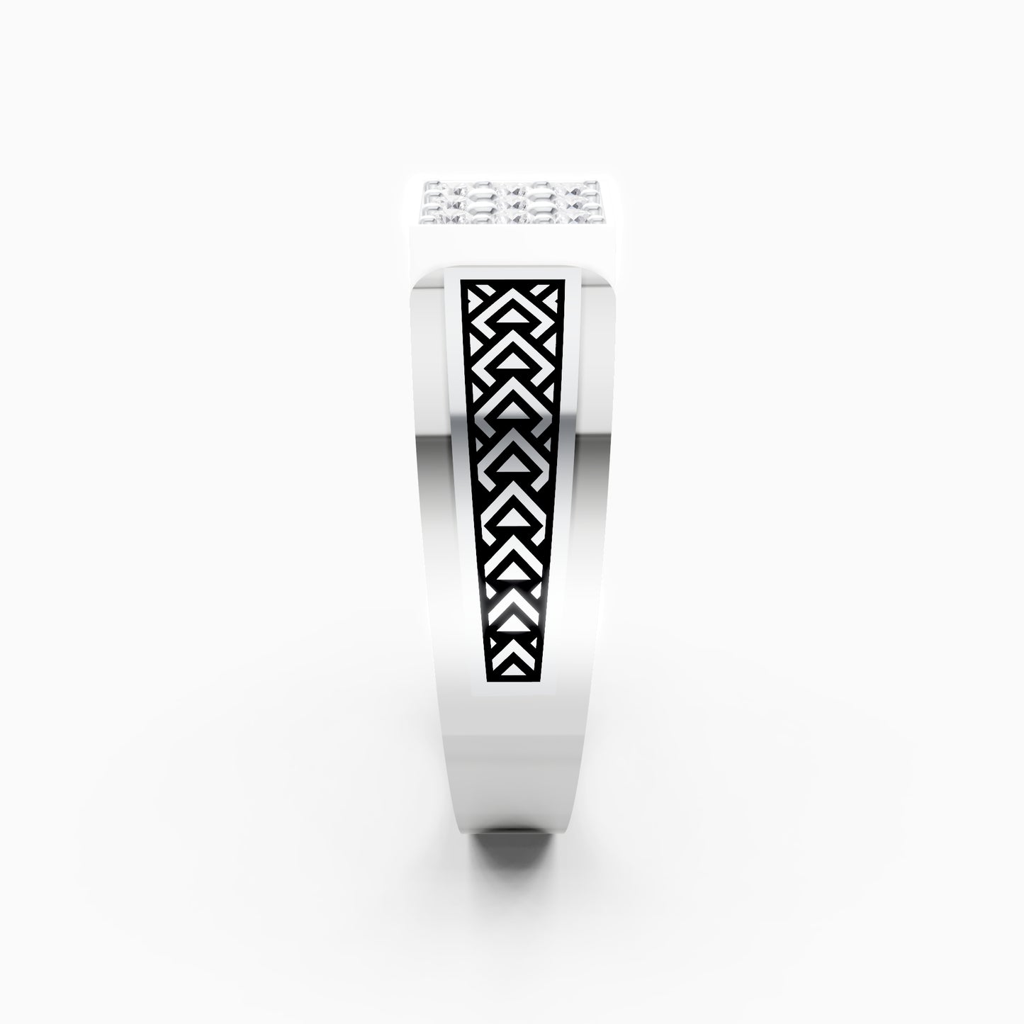 The Interlocking Shoulder Round Brilliant Signet