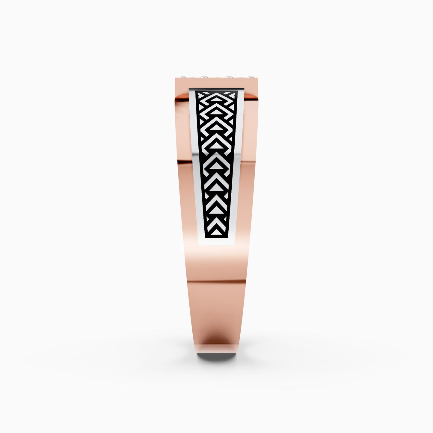 The Interlocking Shoulder Round Brilliant Signet