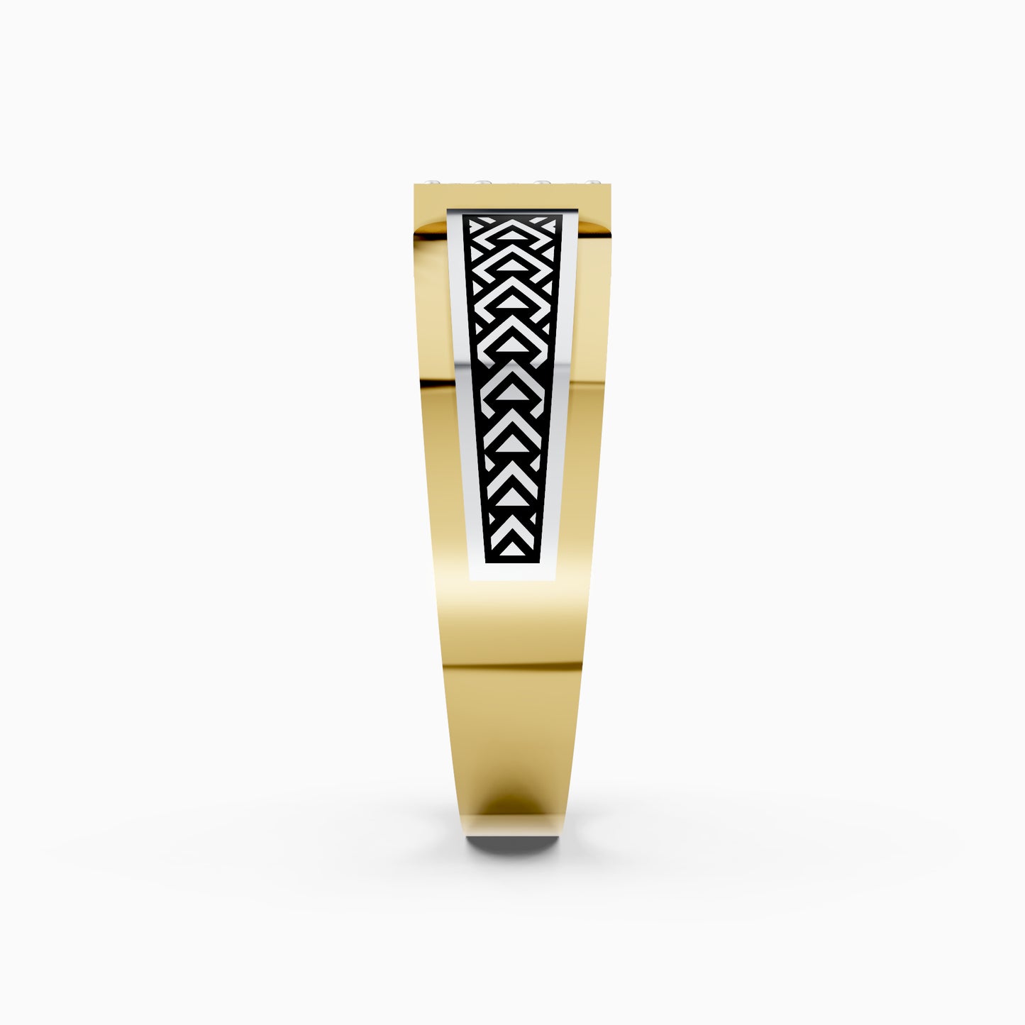 The Interlocking Shoulder Round Brilliant Signet