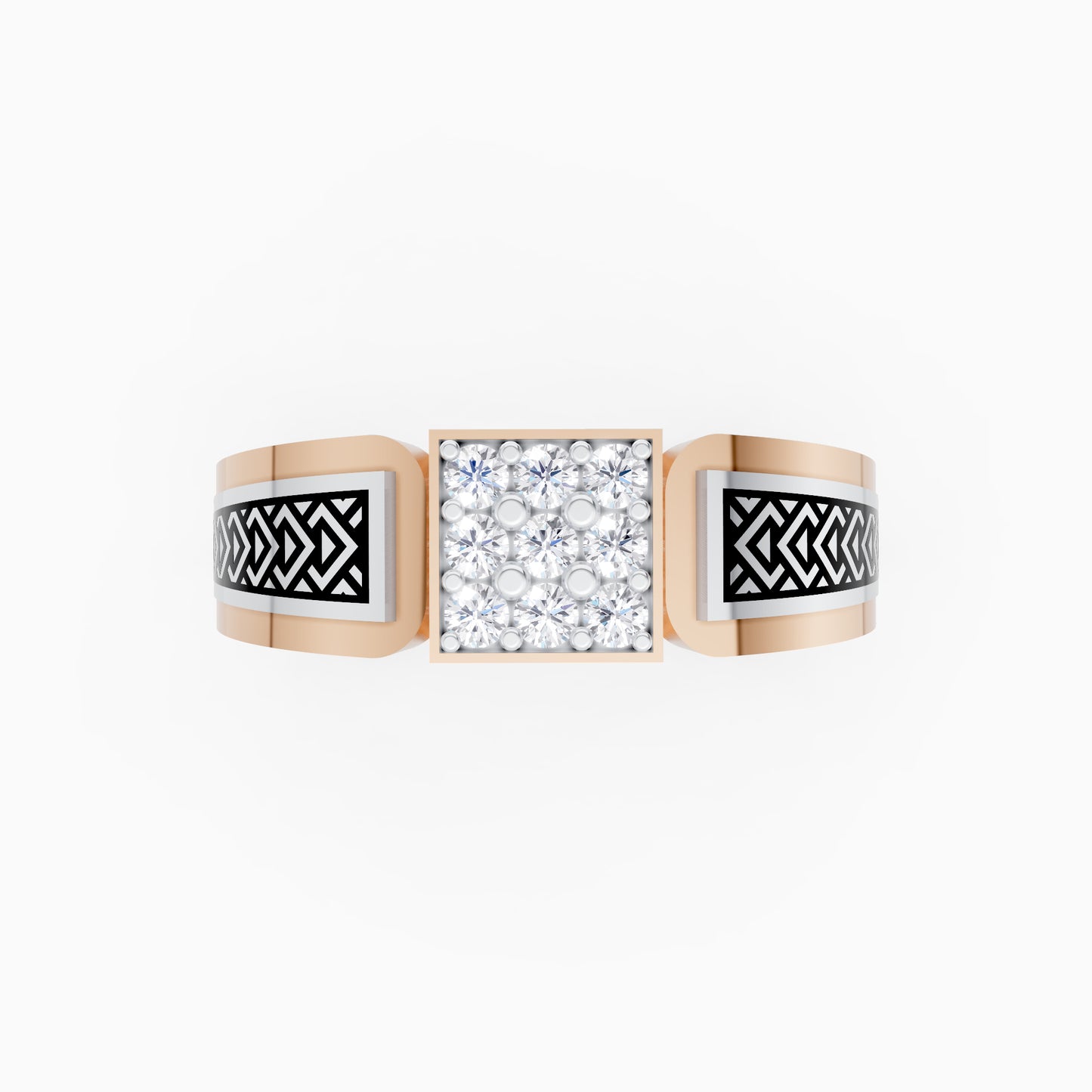 The Interlocking Shoulder Round Brilliant Signet