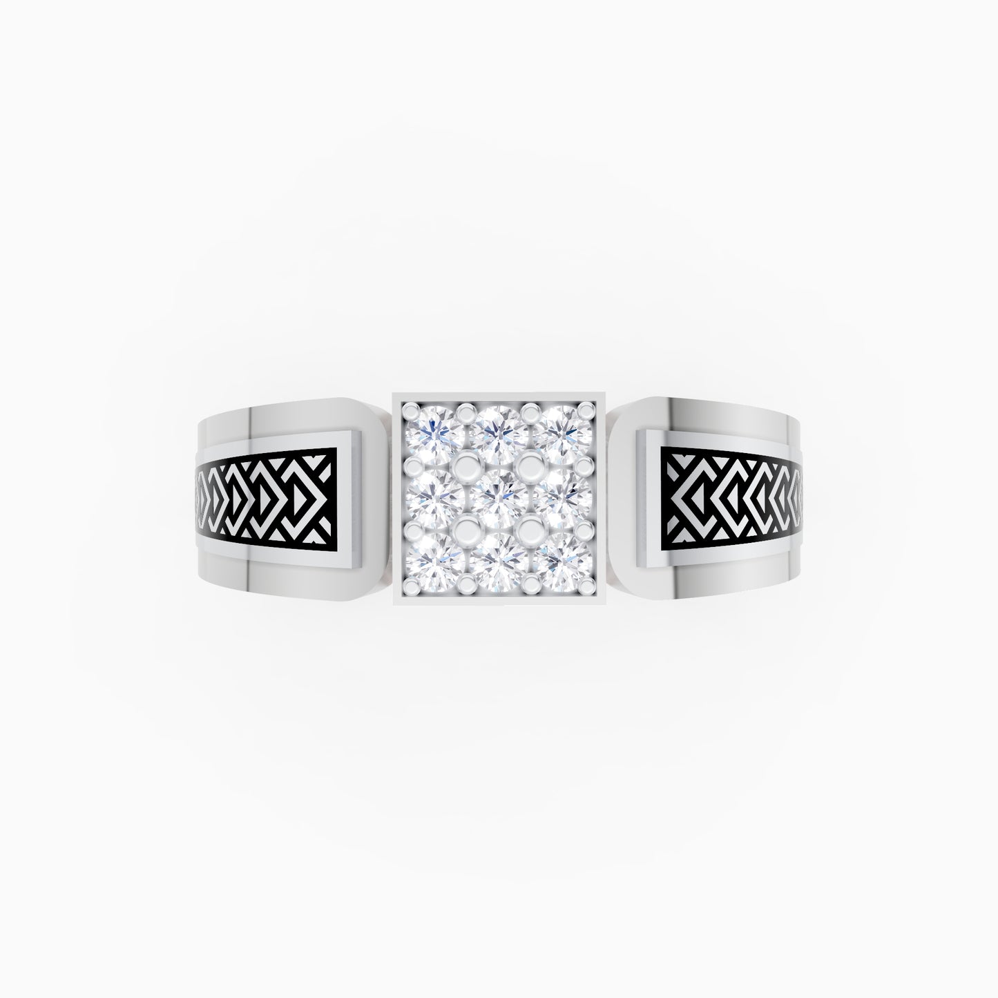 The Interlocking Shoulder Round Brilliant Signet