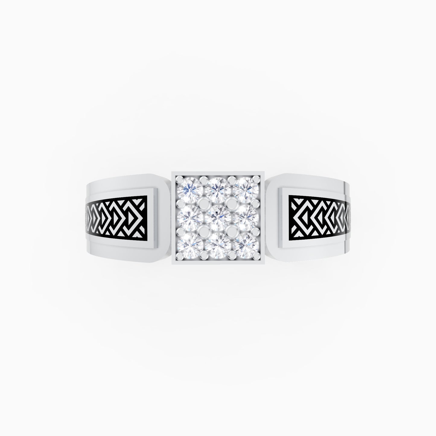 The Interlocking Shoulder Round Brilliant Signet