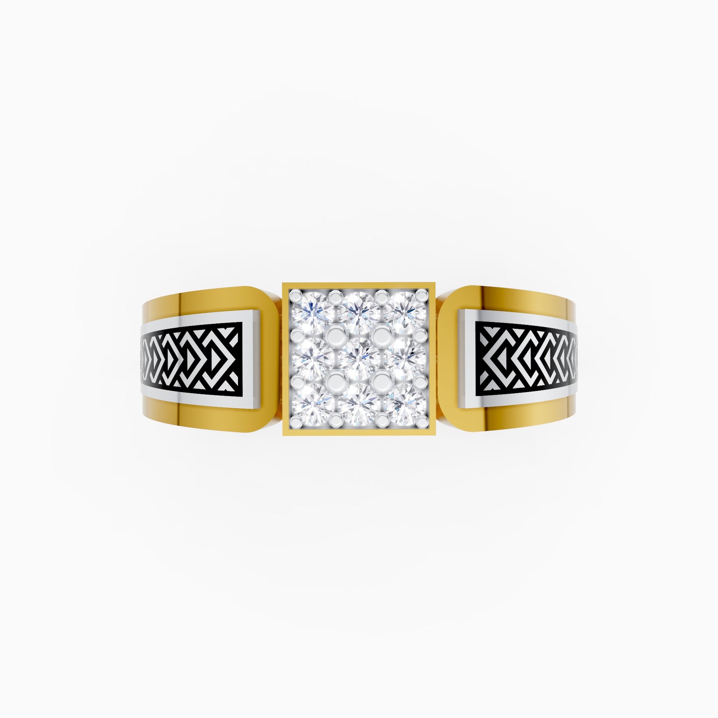 The Interlocking Shoulder Round Brilliant Signet