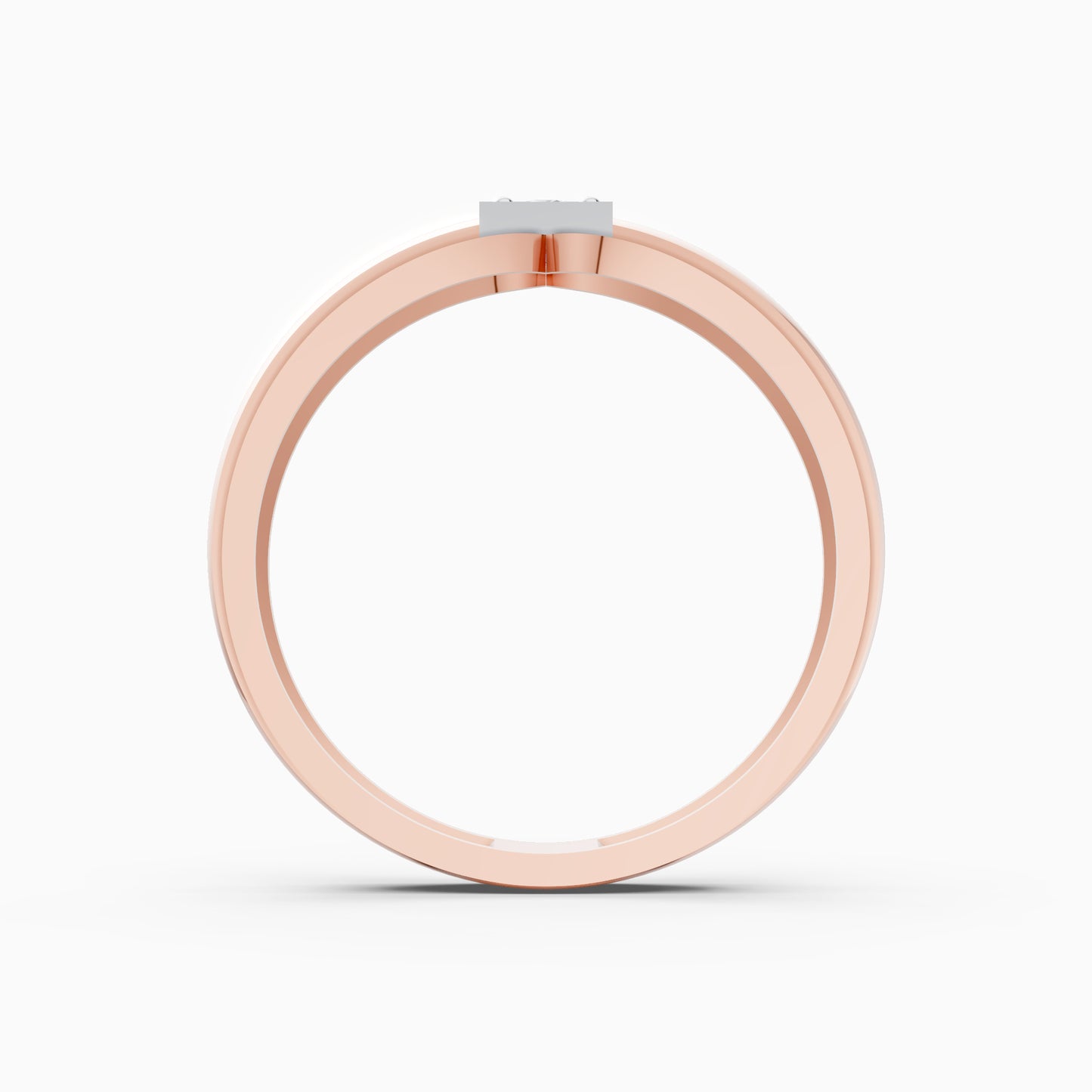 The Square Bezel-Style Round Diamond Signet