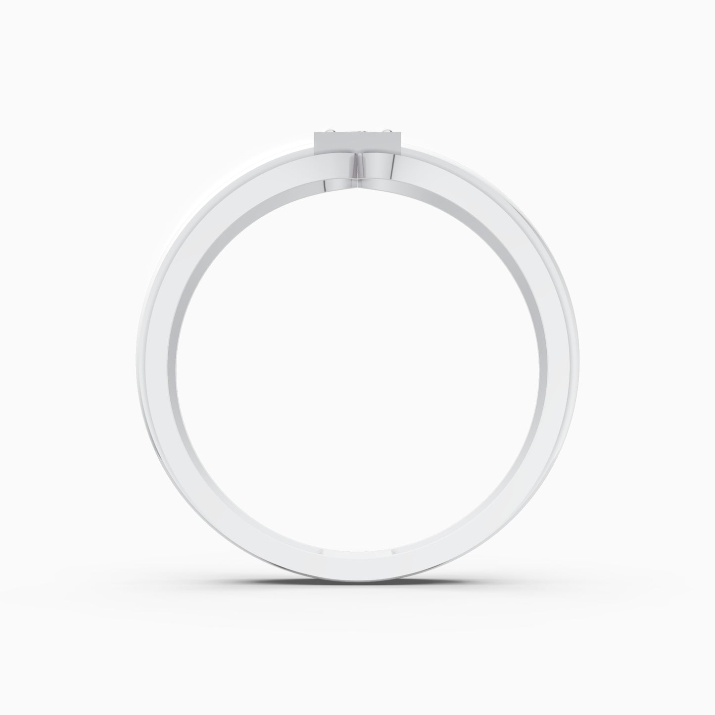 The Square Bezel-Style Round Diamond Signet