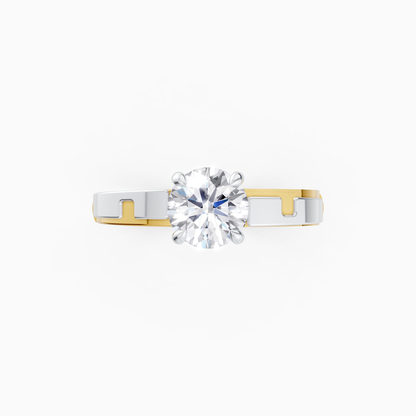 The Two-Tone Puzzle-Cut Round Signet