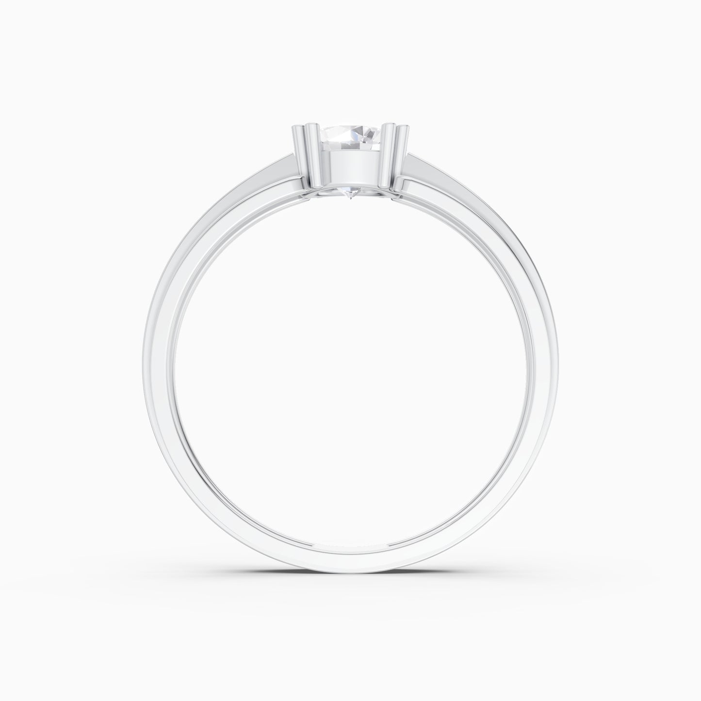 The Modern Round-Cut Raised Engagement Band