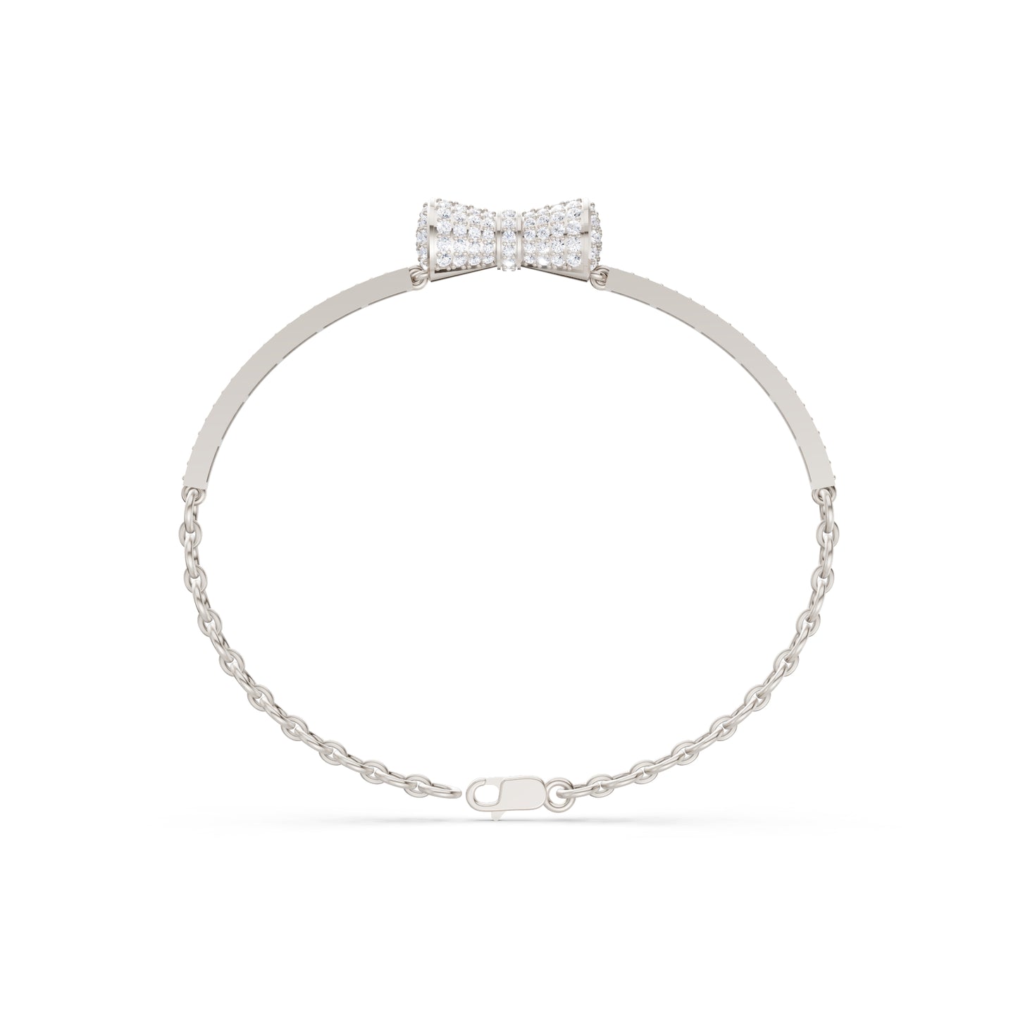 The Flared Round-Stone Drum & Link Bracelet