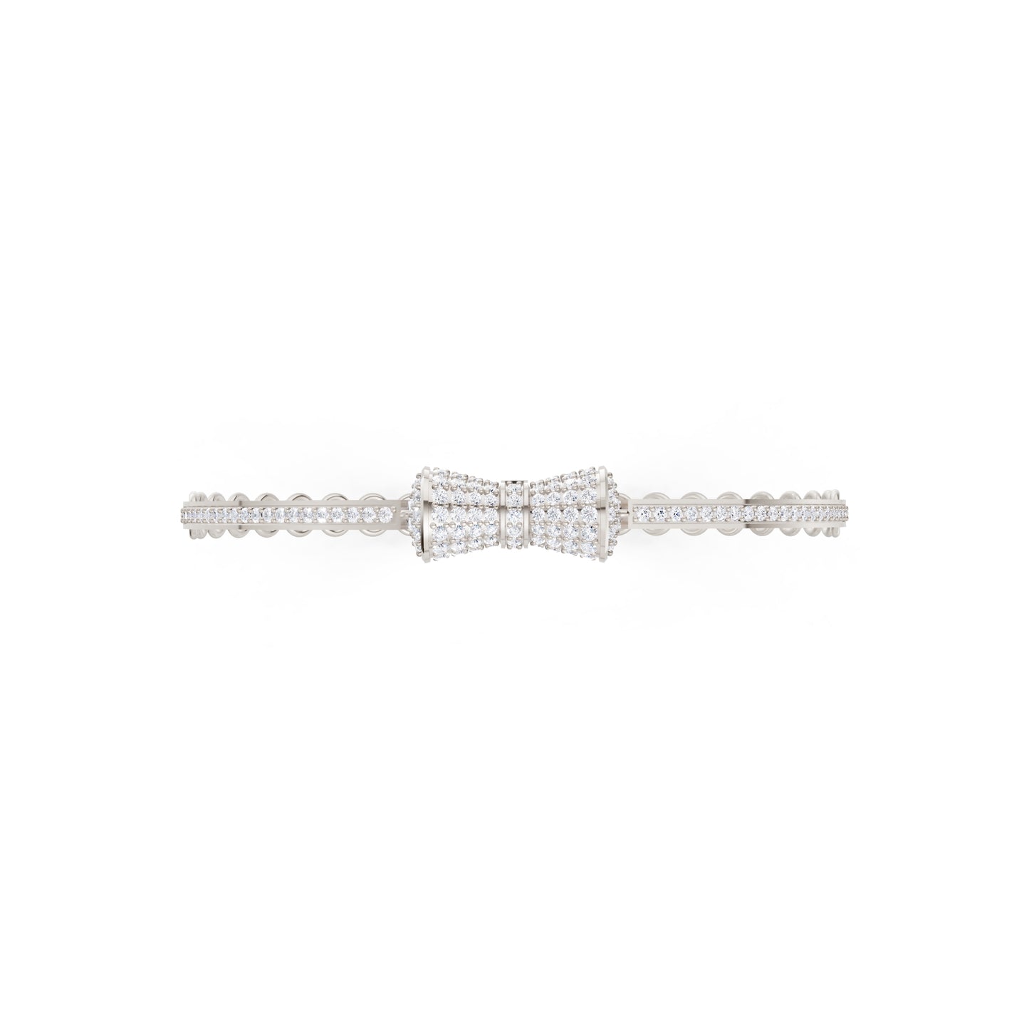 The Flared Round-Stone Drum & Link Bracelet