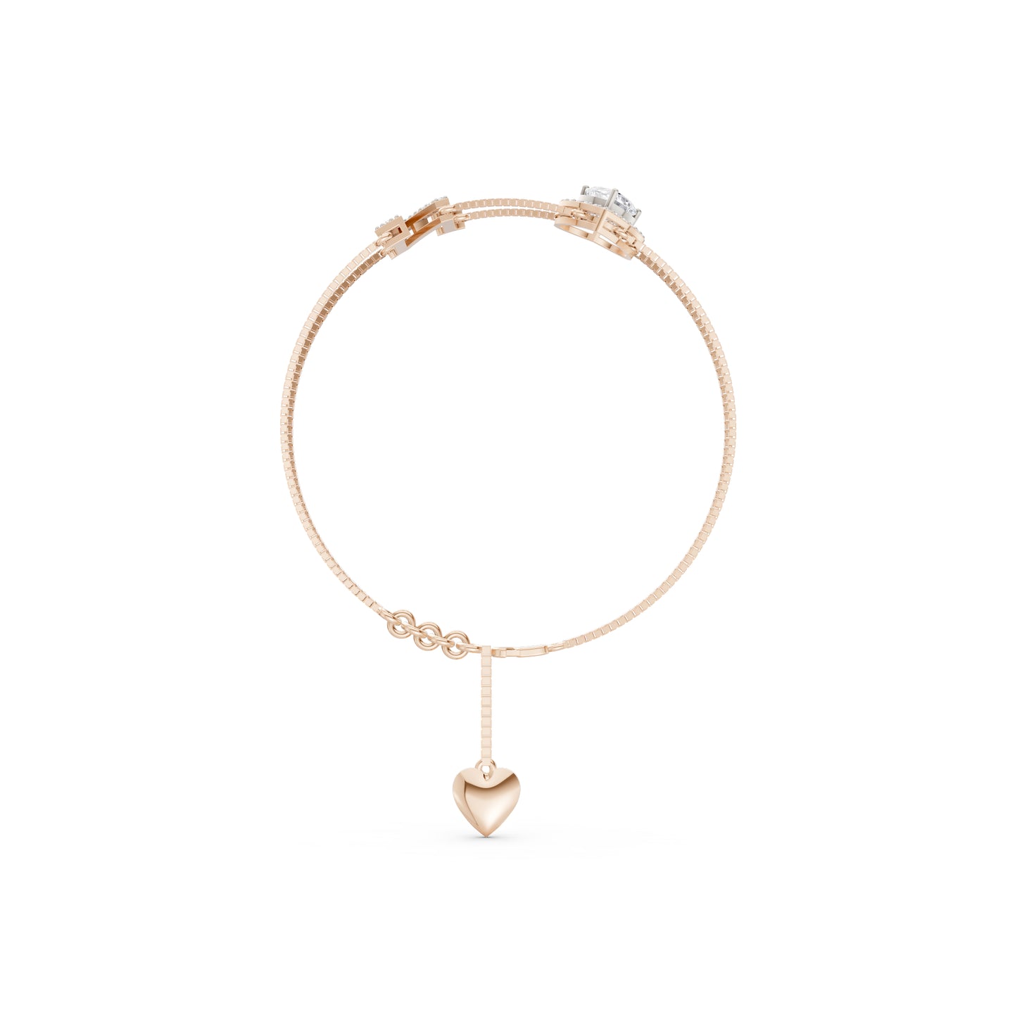 The Heart-Cut Station & Letter Bracelet