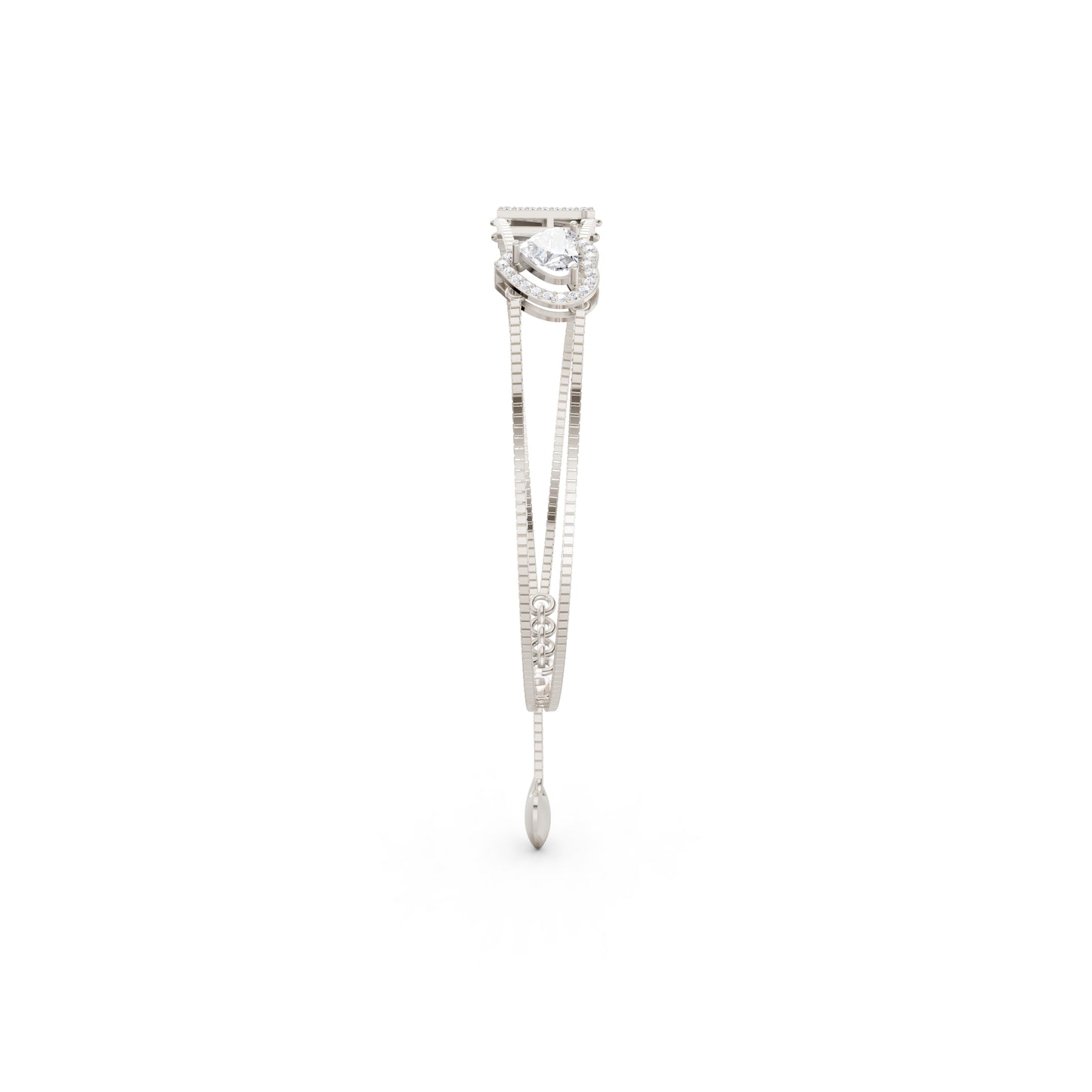 The Heart-Cut Station & Letter Bracelet