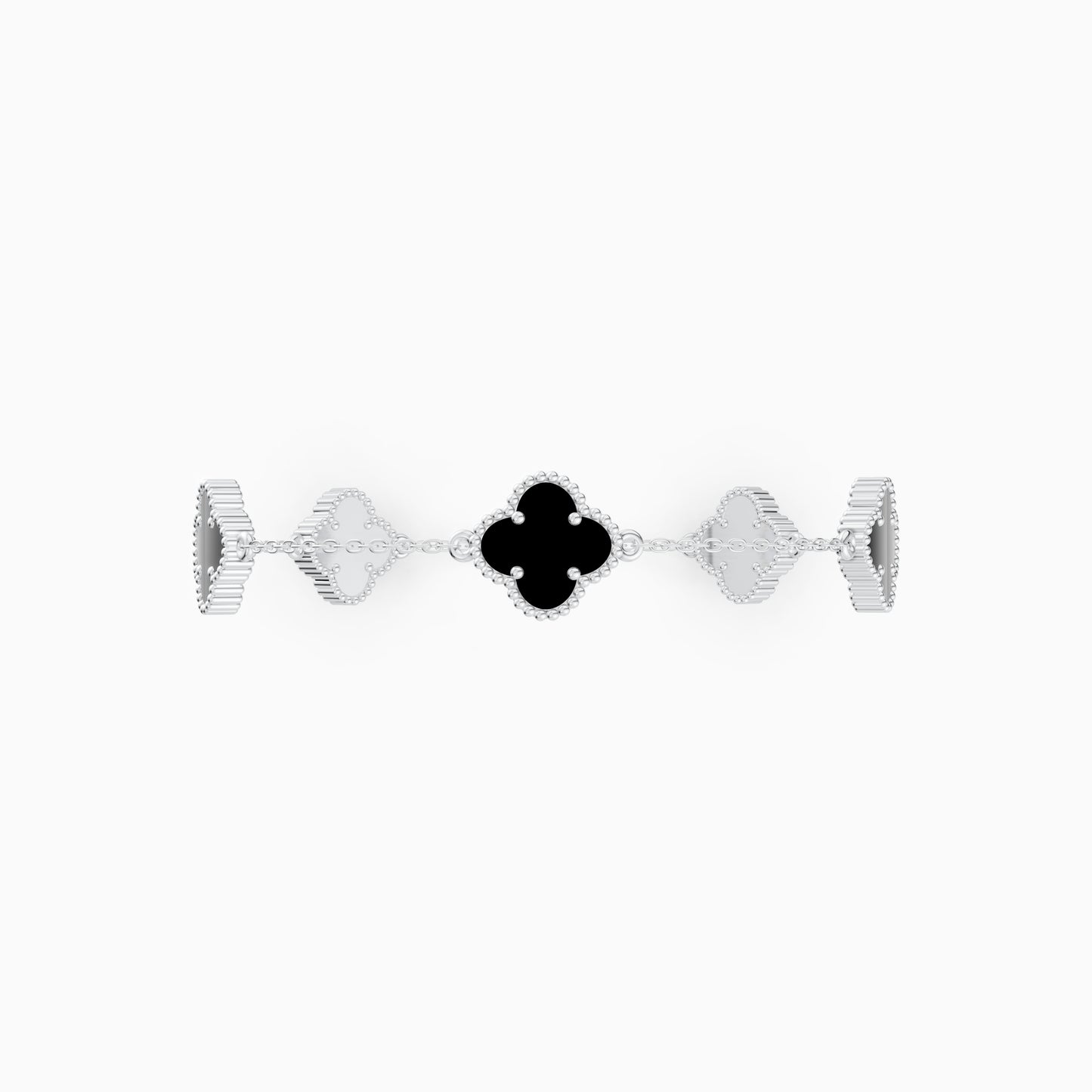 The Beaded Edge Onyx Blossom Bracelet